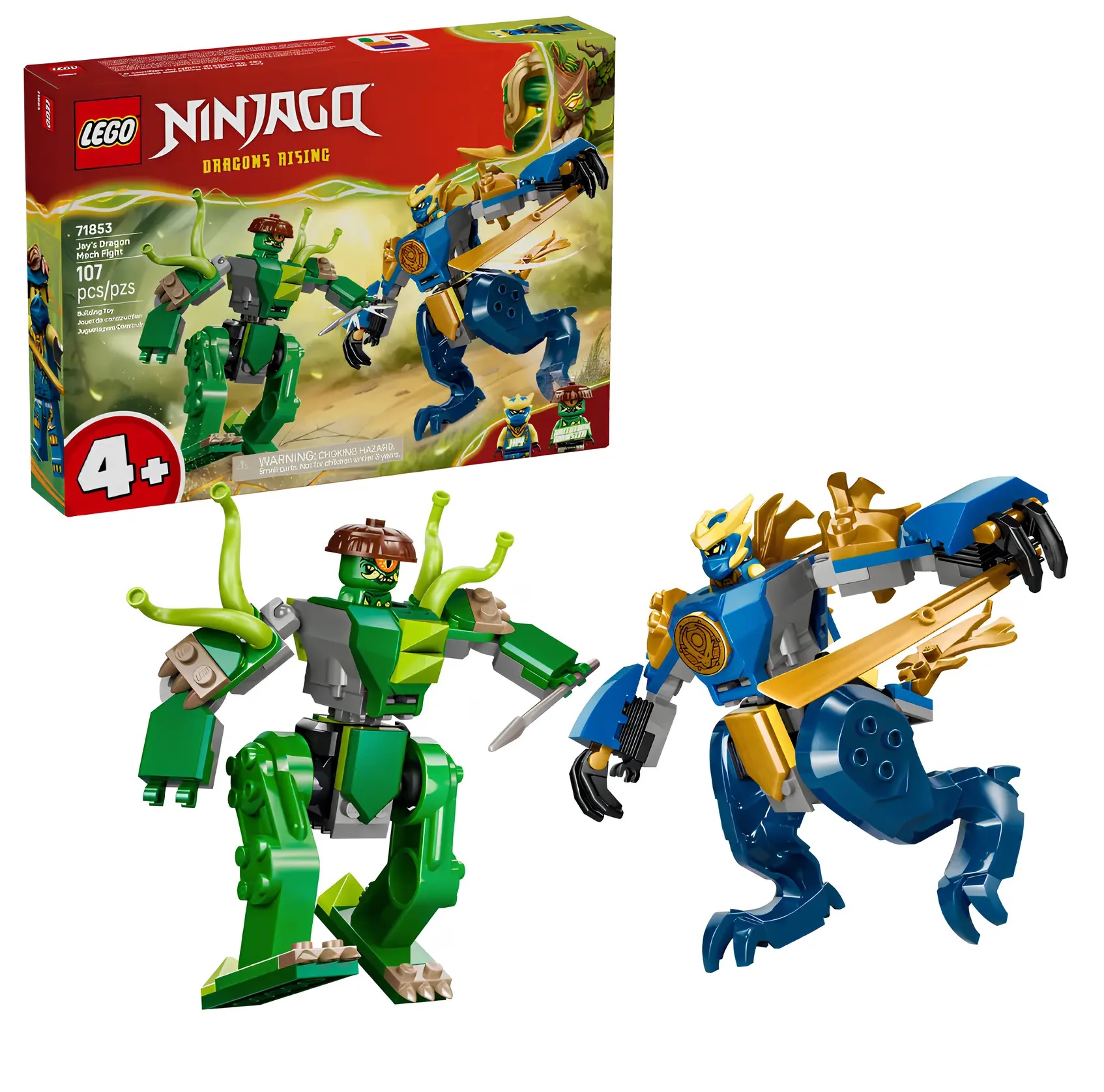 Конструктор LEGO NINJAGO Битва робота дракона Джея 107 дет. - фото 3