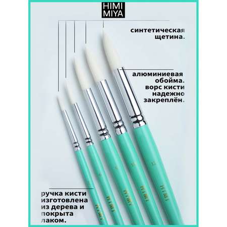 Кисть HIMI MIYA 5 шт. (синтетика)