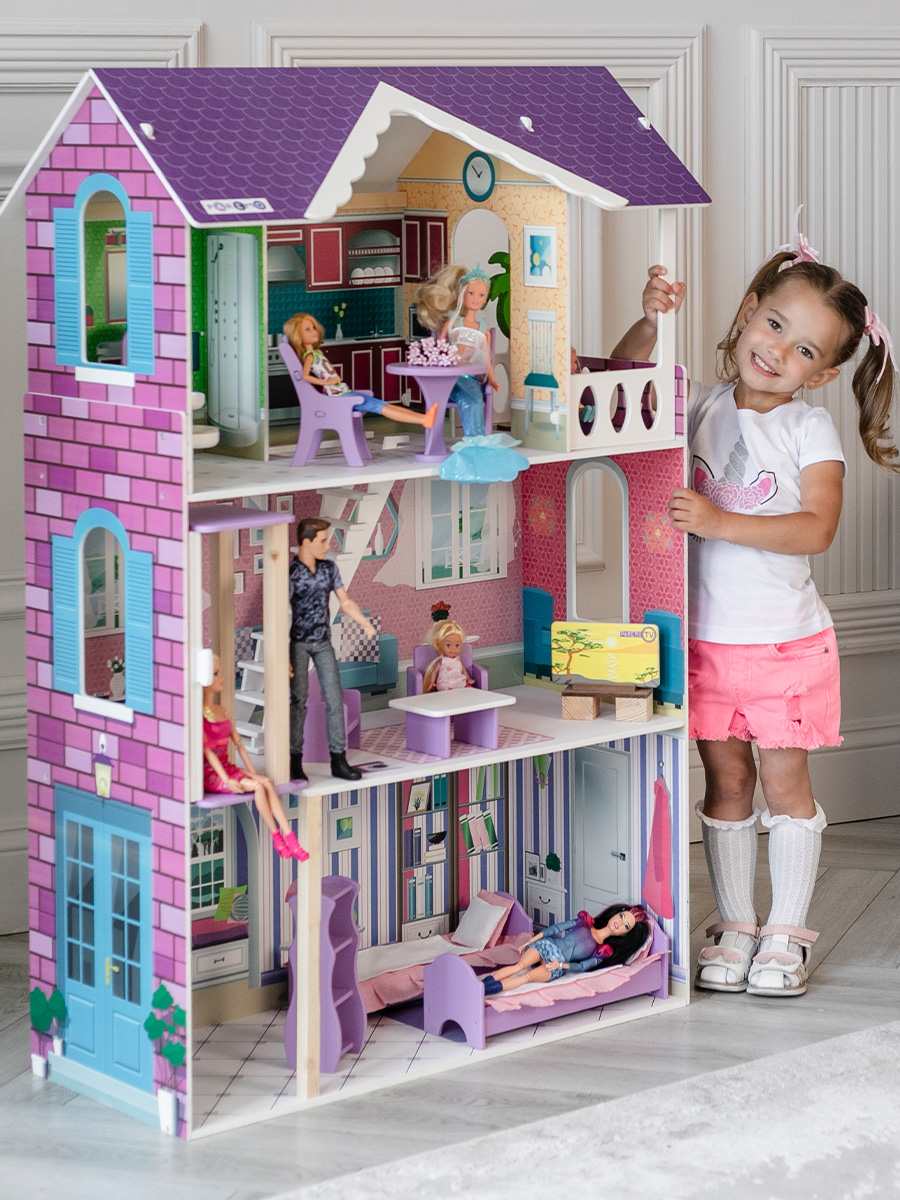 Домик для кукол PAREMO 121 см с мебелью PD318-14 - фото 7