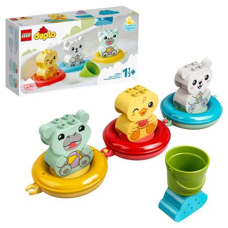 Конструктор LEGO DUPLO Плавучий поезд для зверей блочный