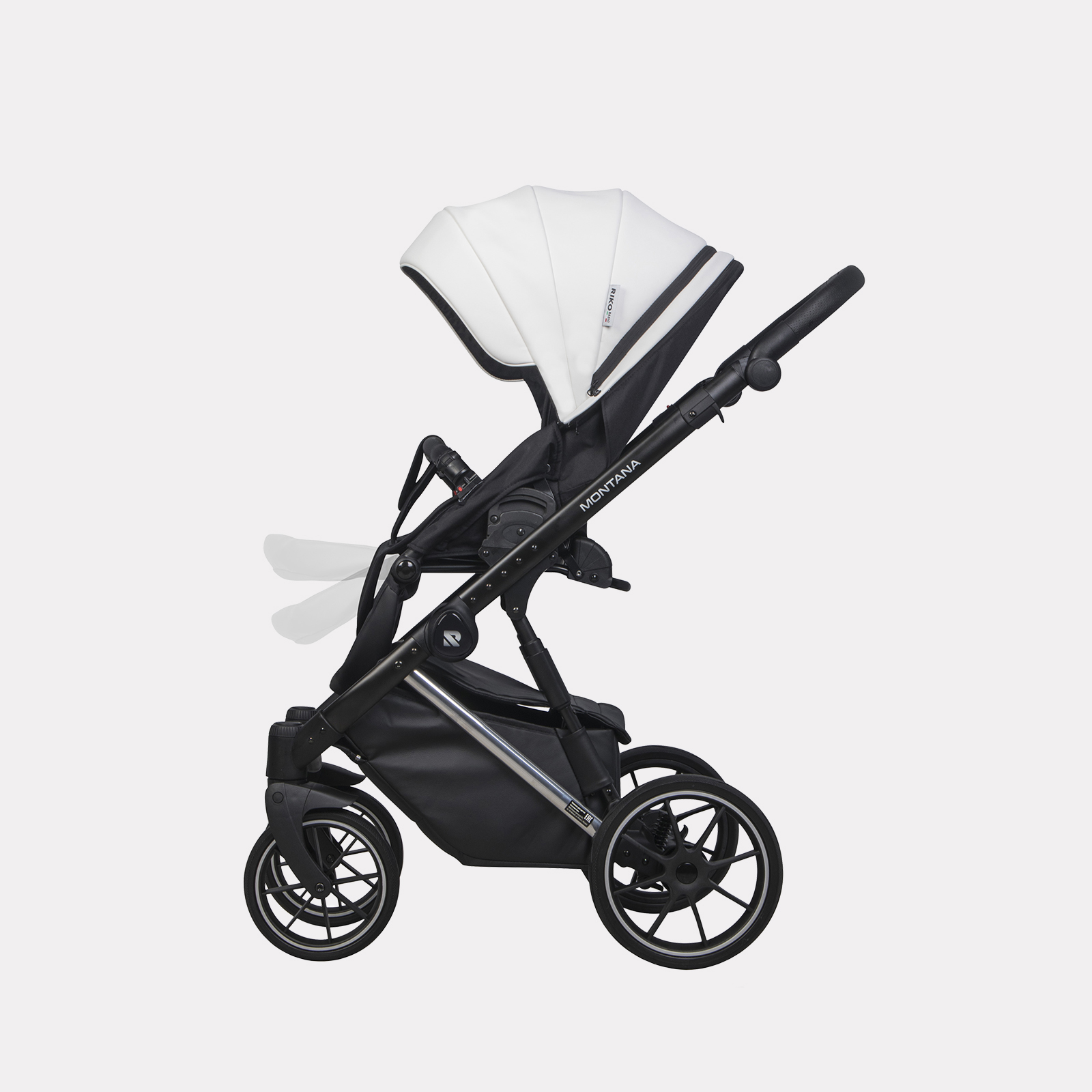 Коляска 2в1 Riko Basic Montana Premium Silver - фото 14