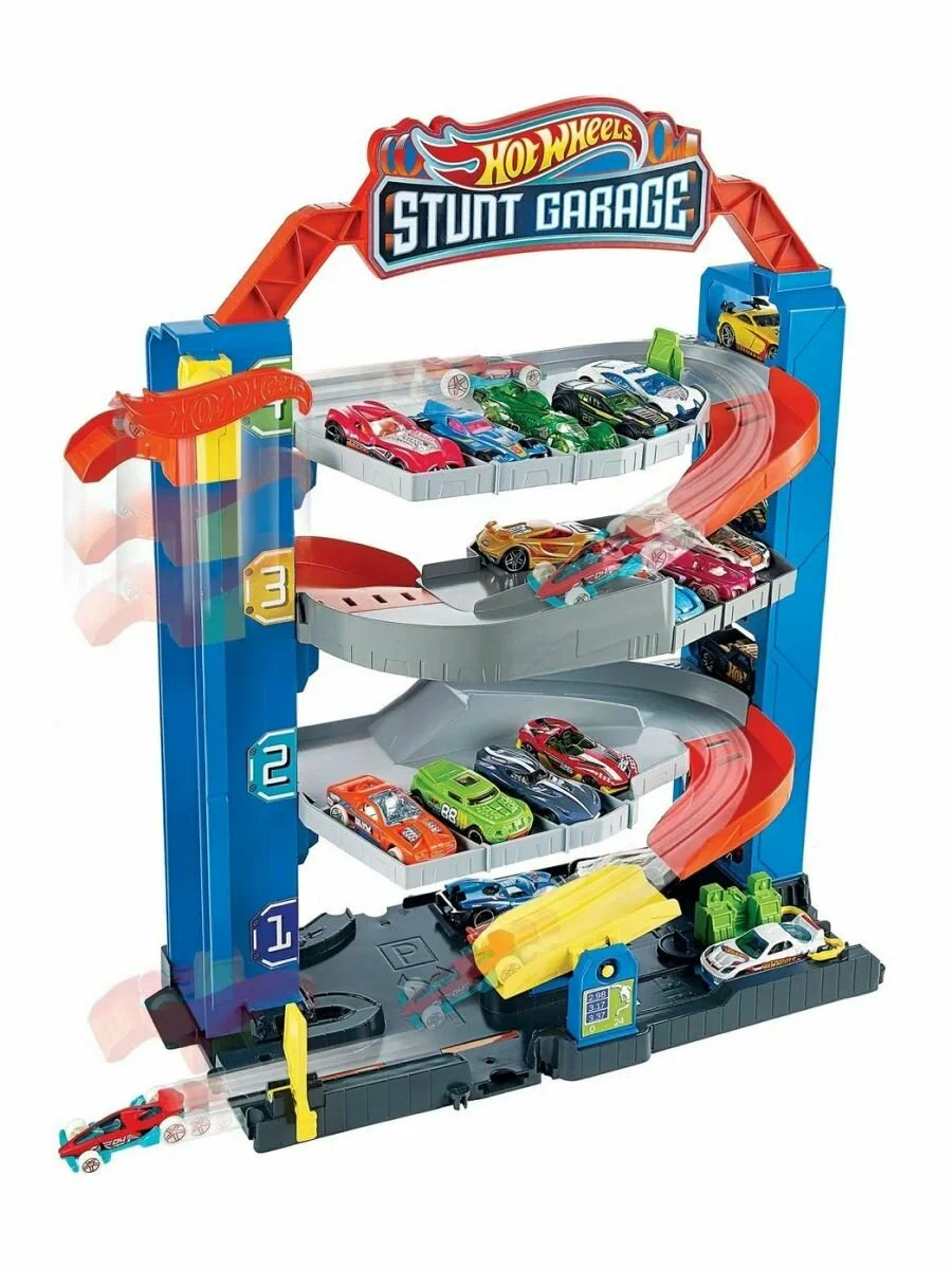 Трек Hot Wheels City Stunt Garage GNL70 - фото 12