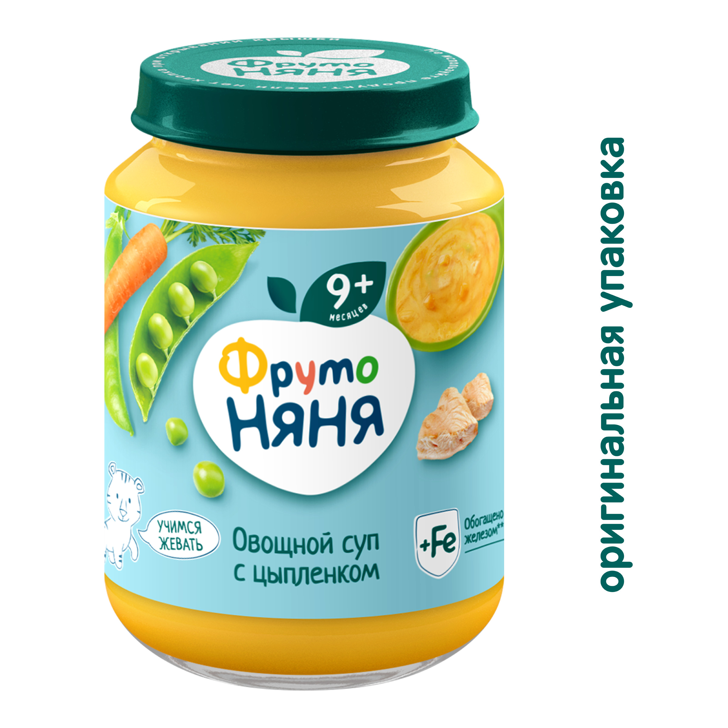 Пюре ФрутоНяня Цыпленок-овощи с 9 мес 190 г - фото 2