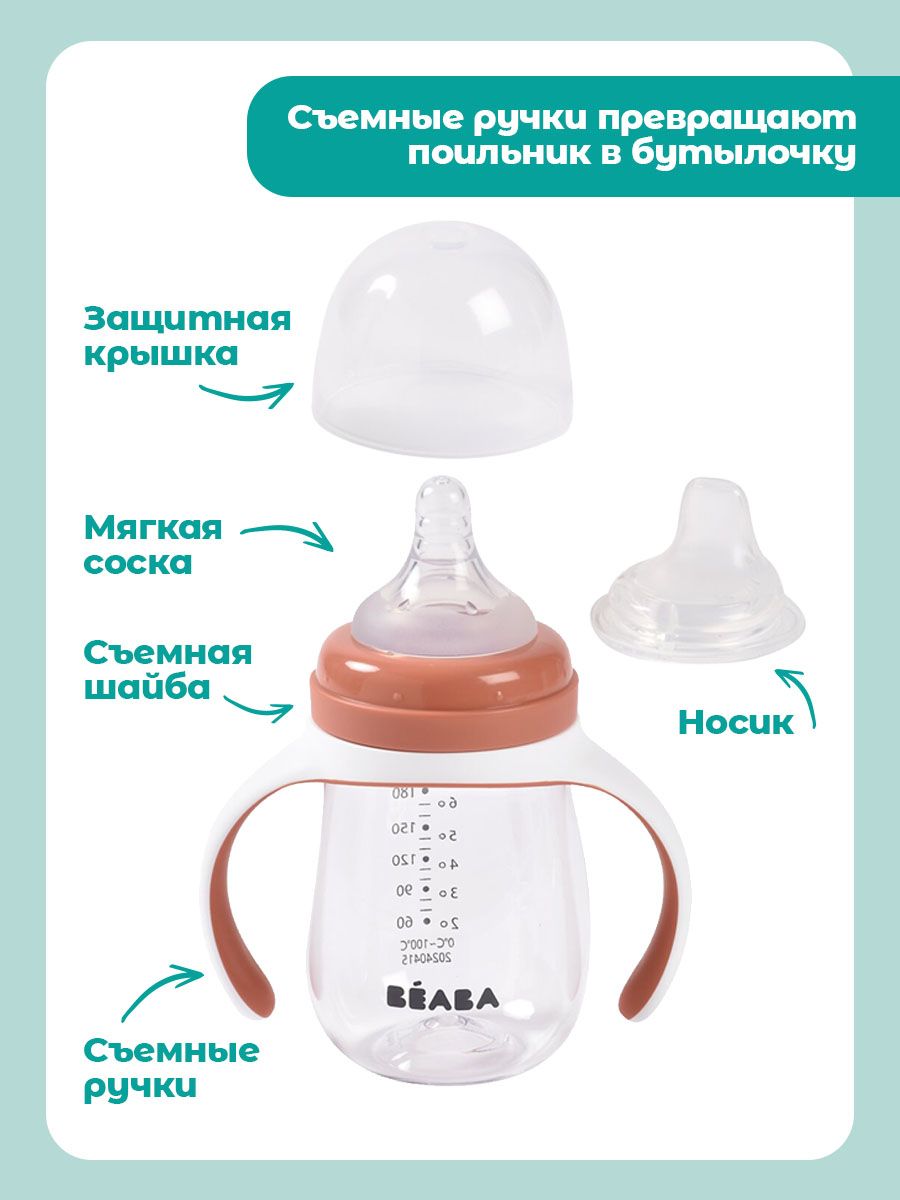 Поильник BEABA 210 мл 1 шт. - фото 6