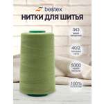 Нитки Bestex промышленные универсальные для шитья 40/2 5000 ярд 1 шт 343 яркий папоротник