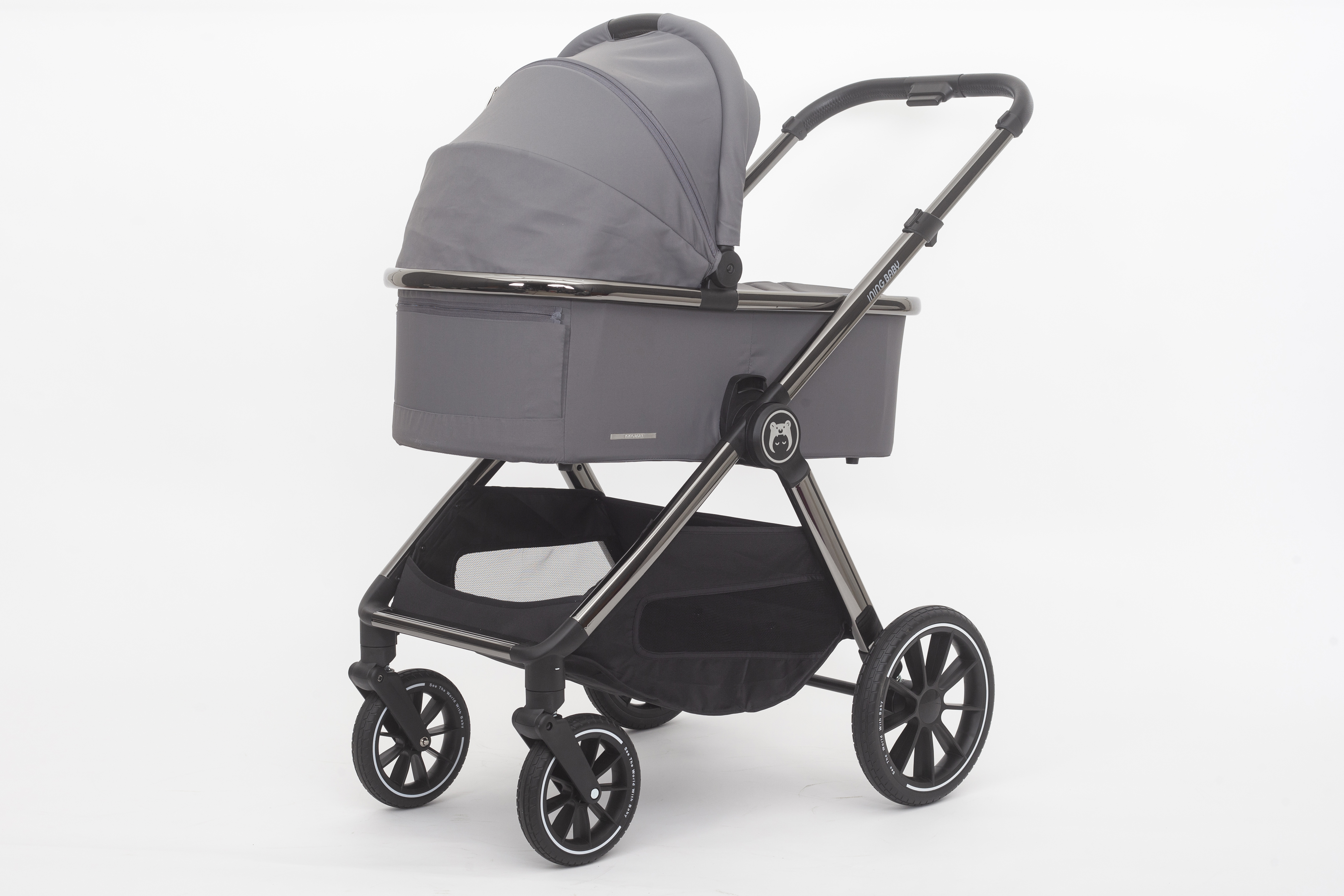 Коляска 2в1 Ining baby pro grey - фото 13