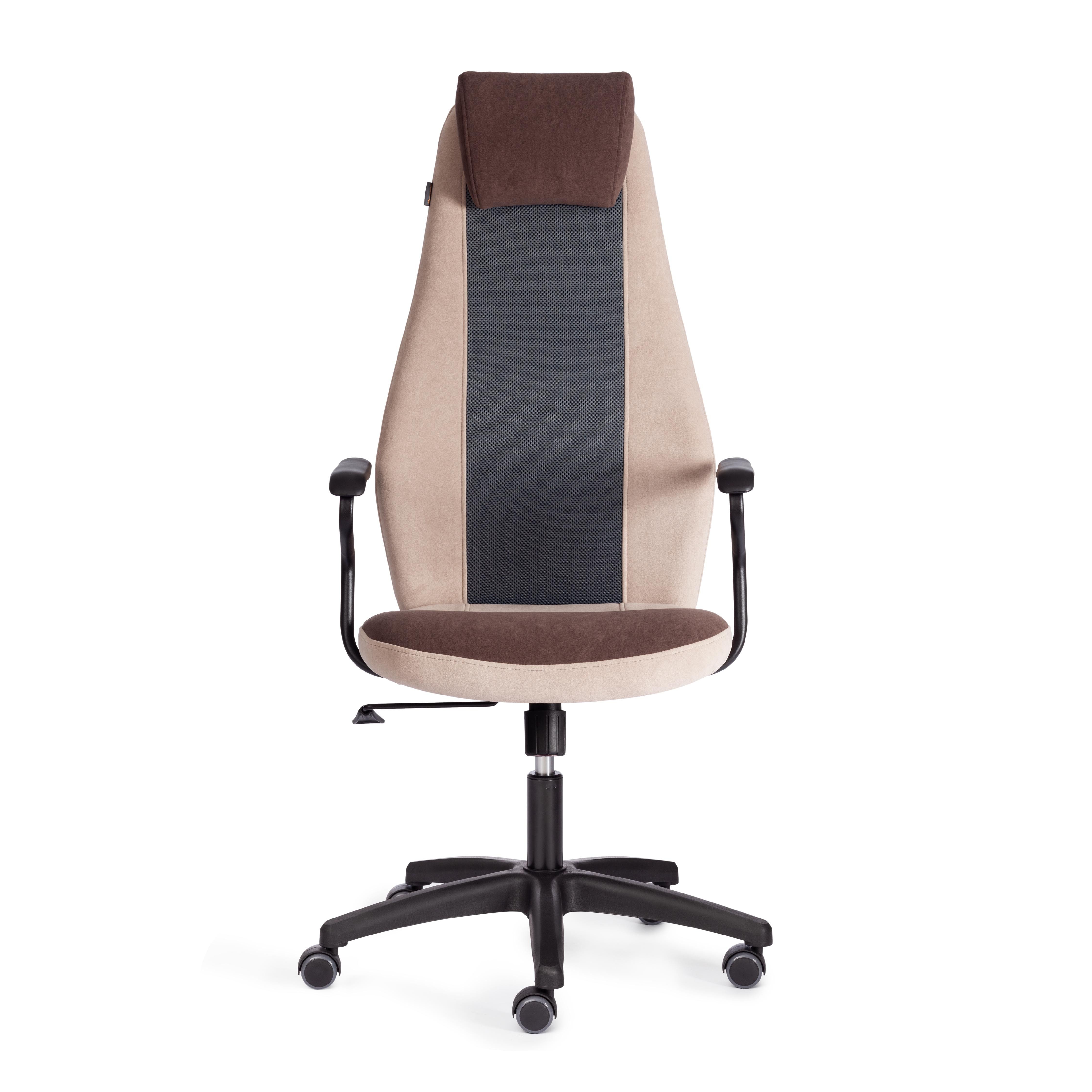 Компьютерное кресло TETCHAIR флок, коричневый/бежевый/серый - фото 12