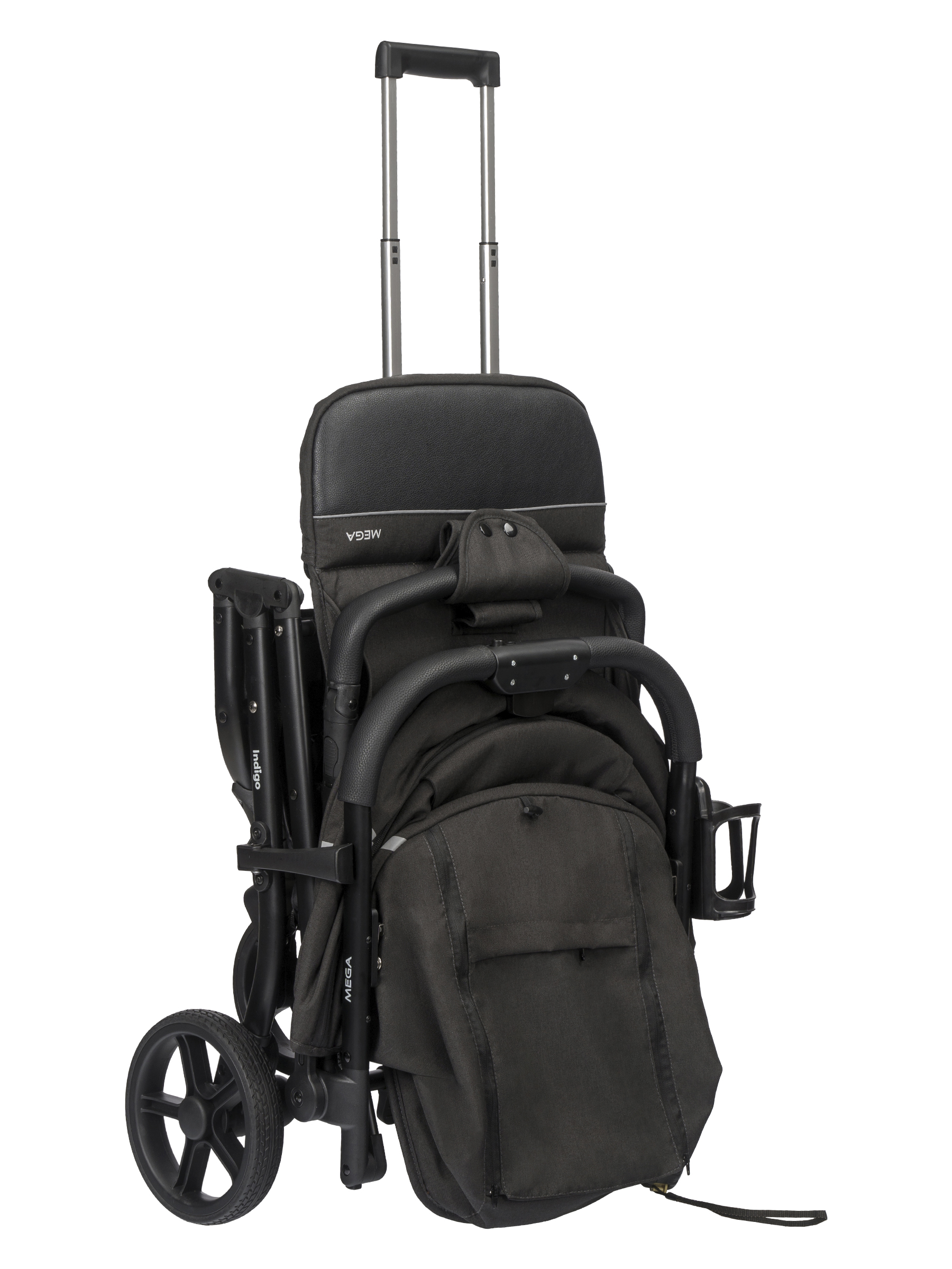 Коляска прогулочная Indigo Mega черный - фото 24