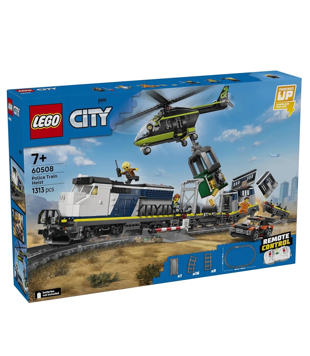 Конструктор LEGO City Ограбление полицейского поезда 1313 дет. - фото 1