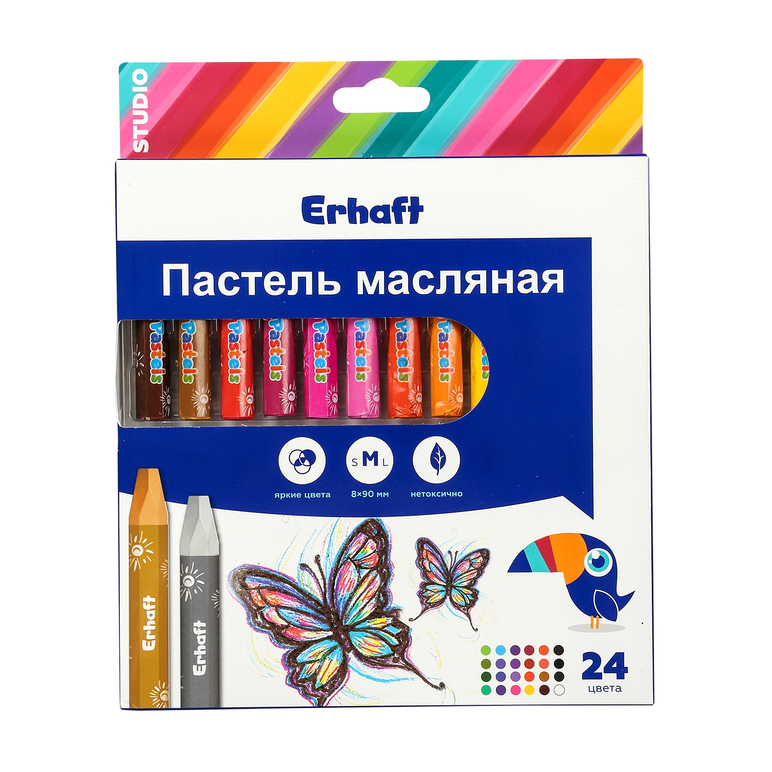 Пастель художественная сухая Erhaft 24 шт. - фото 1
