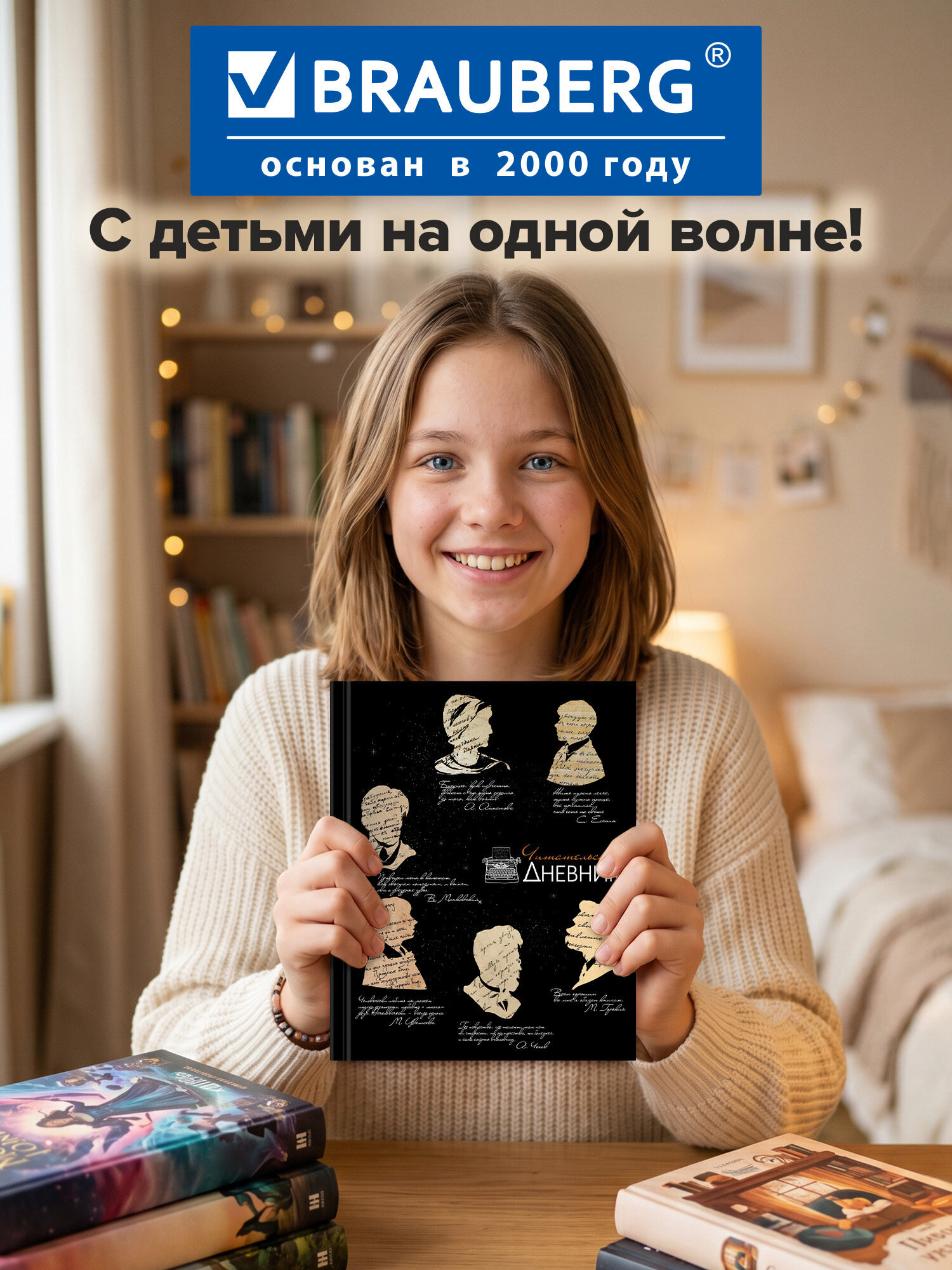 Дневник читательский Brauberg школьника А5 40 листов твердая обложка - фото 5