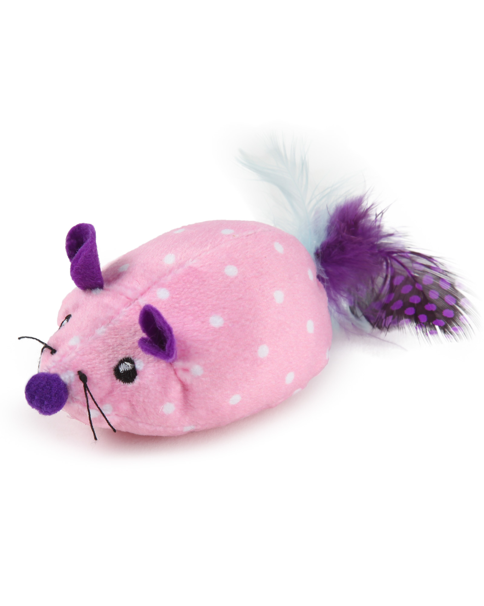 Изображение товара Игрушка для кошек Barbaks Мышь Пухляш розовая 10см с кошачьей мятой
