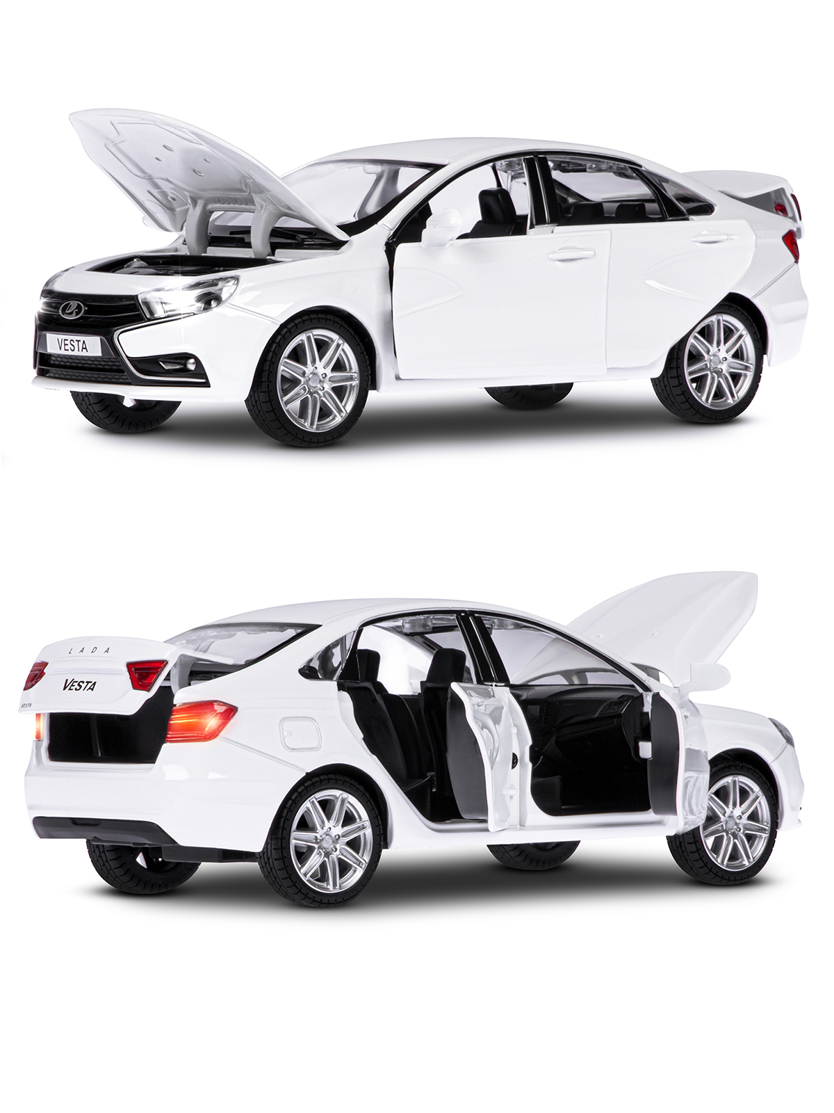 Автомобиль АВТОпанорама LADA Vesta 1:24 JB1251124 - фото 8