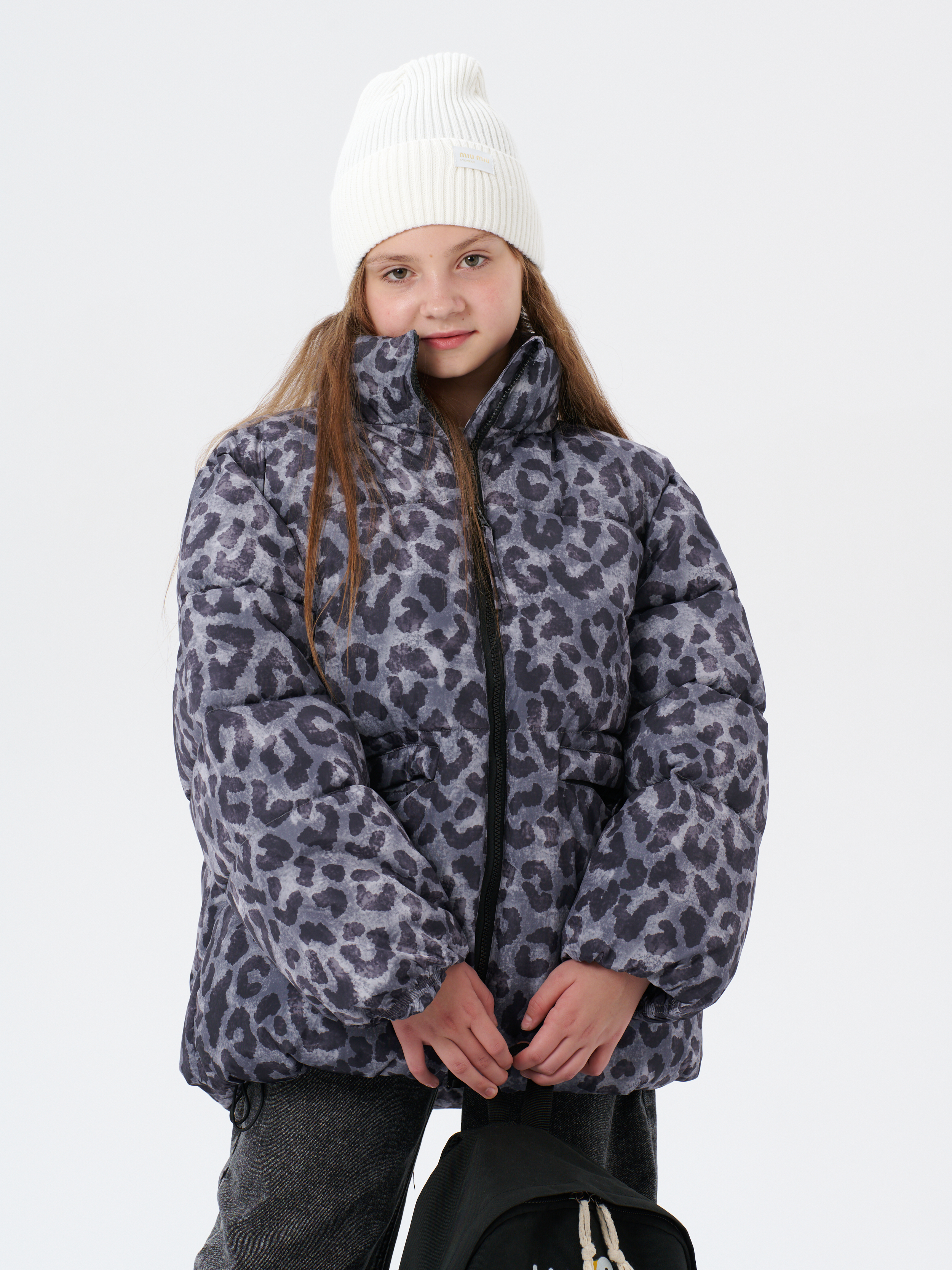 Куртка КрутышОк Т-066 серый леопард - фото 1