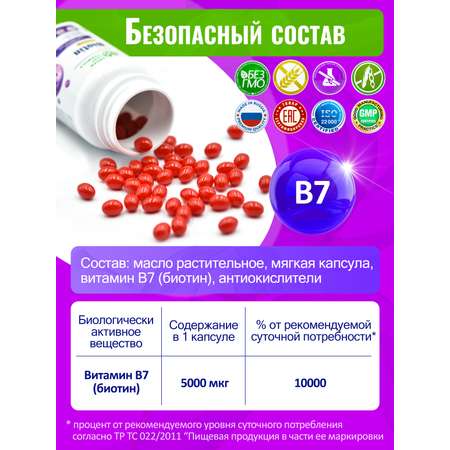 Биотин 5000 Green Leaf Formula для кожи для волос для ногтей витамины для женщин