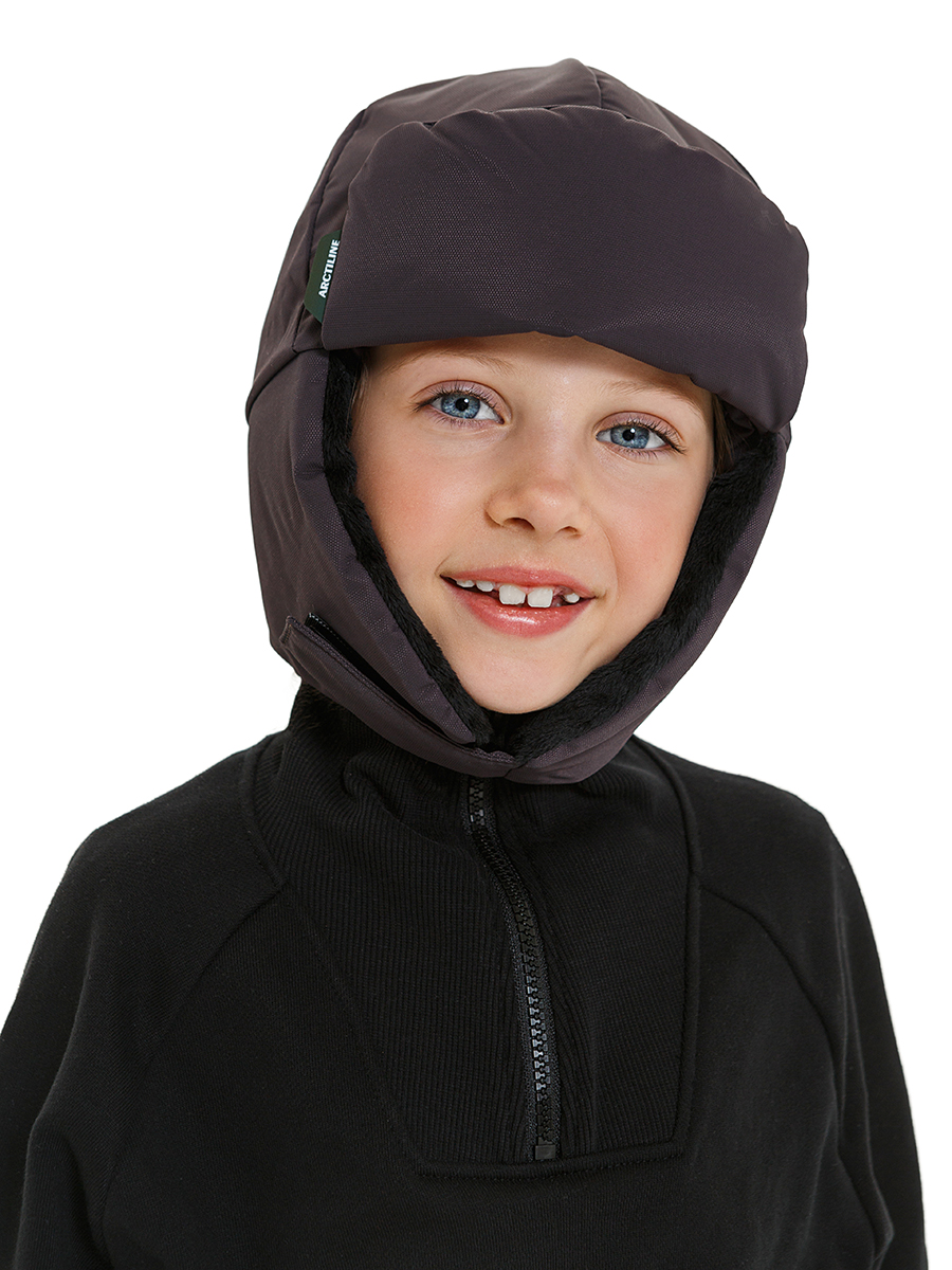 Шапка-ушанка Arctiline Шапка 4116-SHM-25T Серо-пурпурный - фото 2