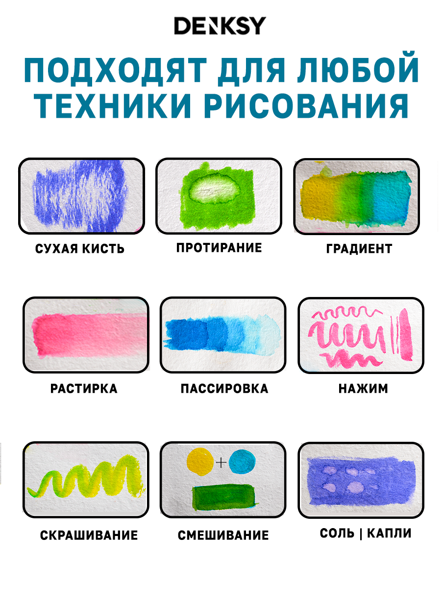 Маркеры DENKSY 12 цв. - фото 6