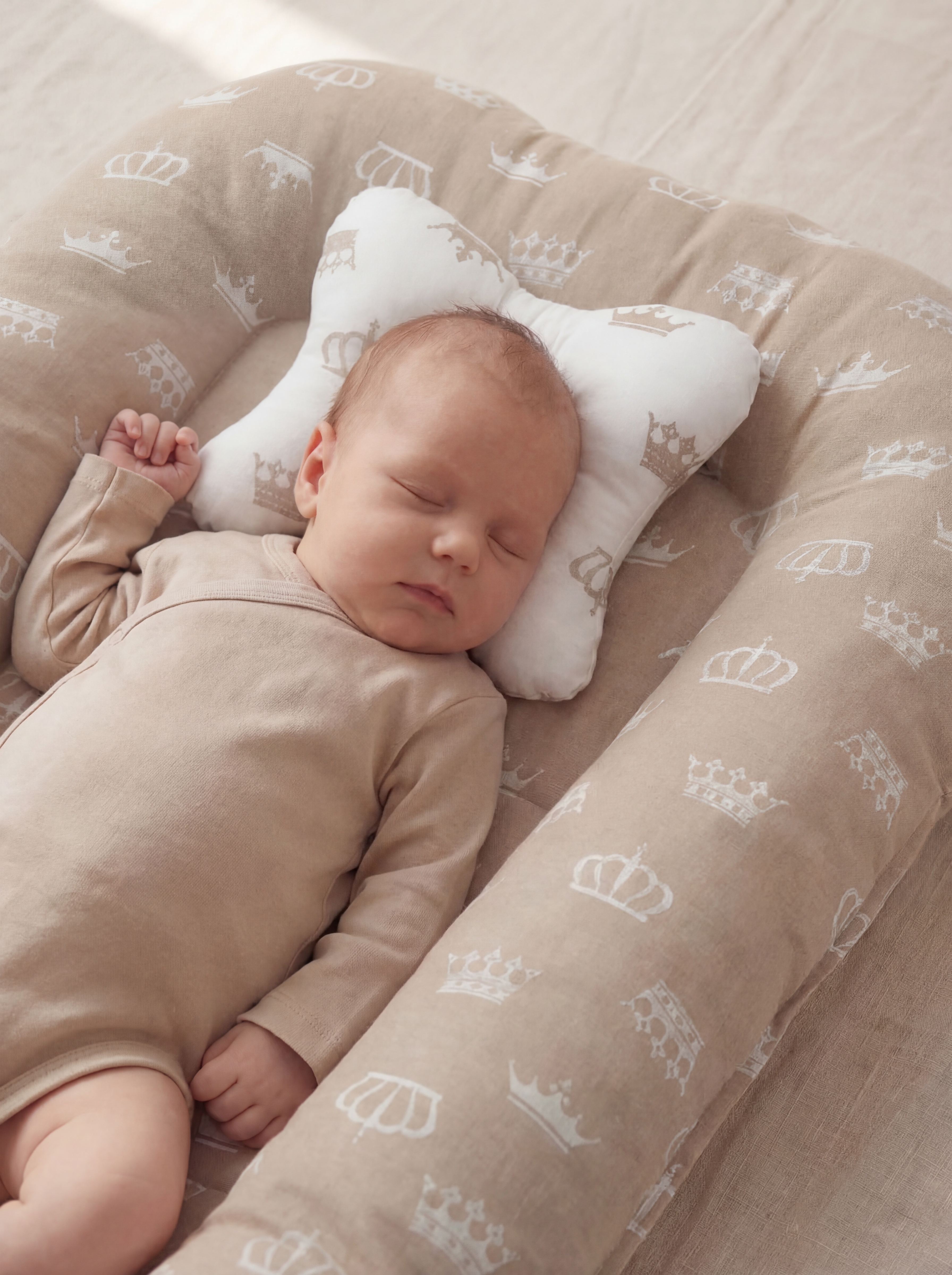 Матрас гнездышко KUZA Бежевые короны 50х90 - фото 2