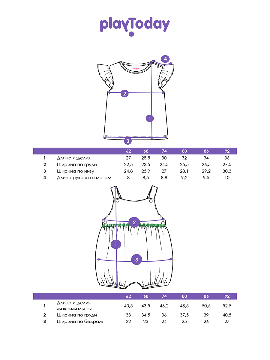 Футболка и полукомбинезон PlayToday 12623147 - фото 5
