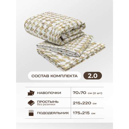 Комплект постельного белья Спал Спалыч двуспальный 4 предм.