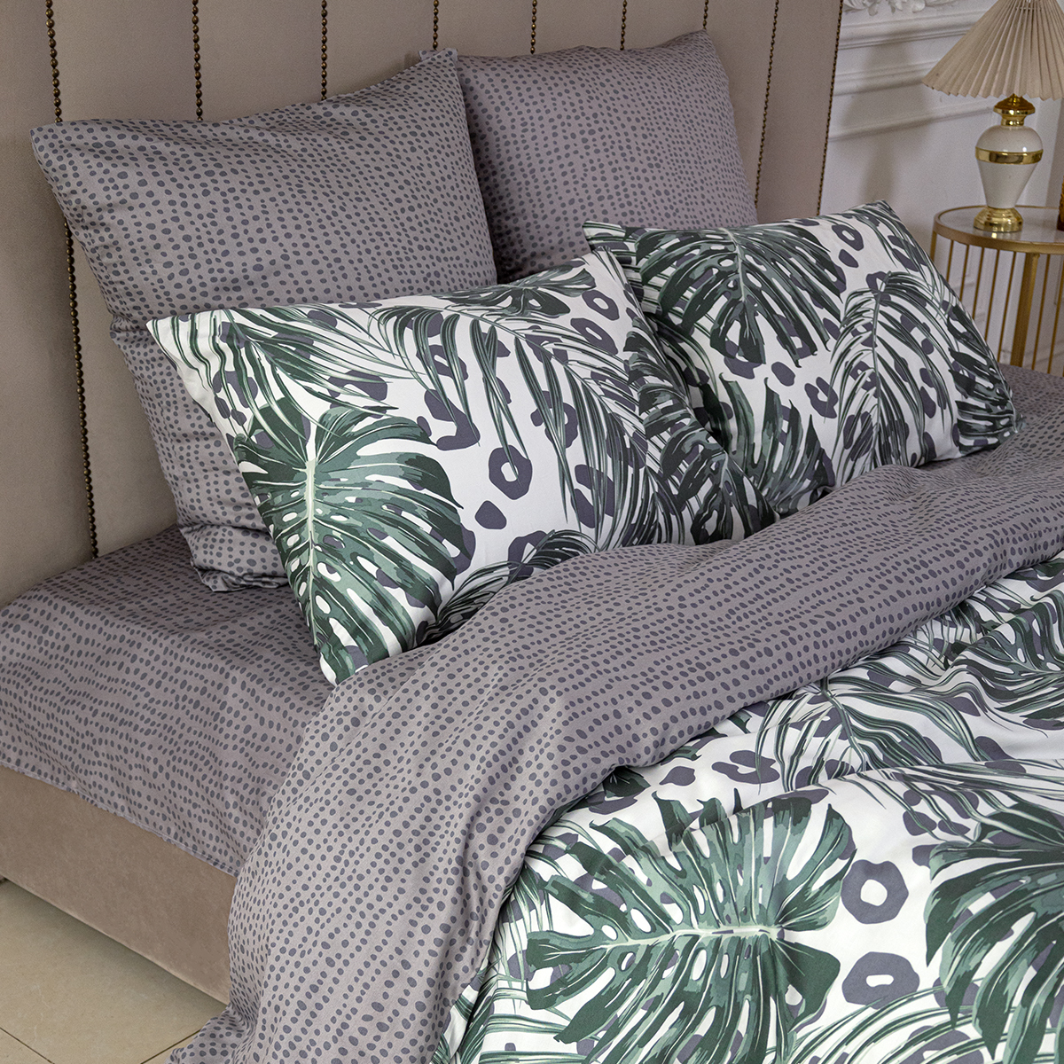 Комплект постельного белья SORRENTO DELUXE Обернати евро 4 наволочки рис.4584-1+4584а-1 - фото 9