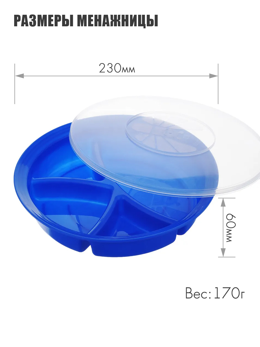 Набор посуды Solaris на 1 персону «Вахтовый метод» синий - фото 3