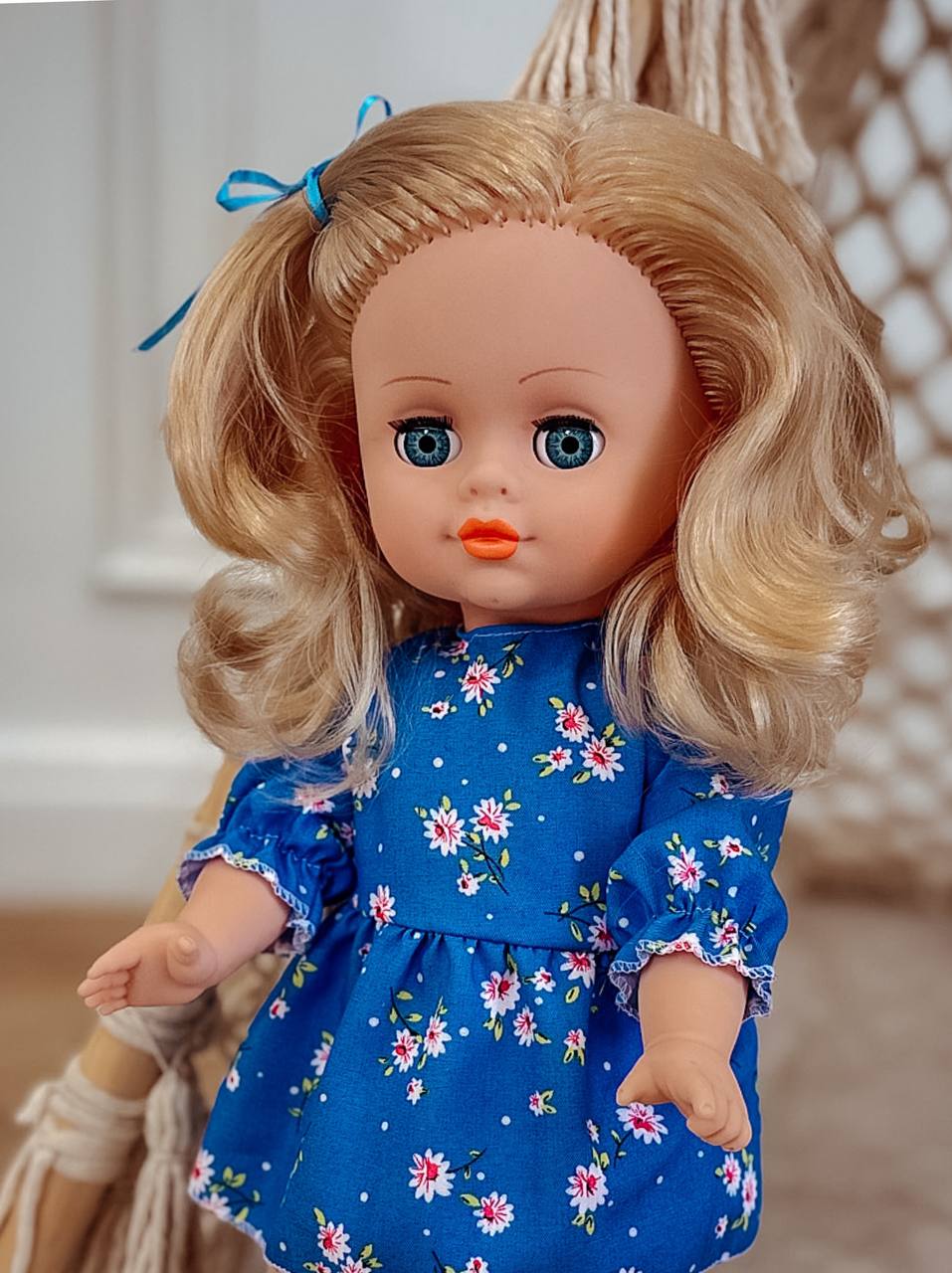 Кукла классическая СТРАНА КУКОЛ большая говорящая в платье высота 40 см 23-06.3 - фото 13