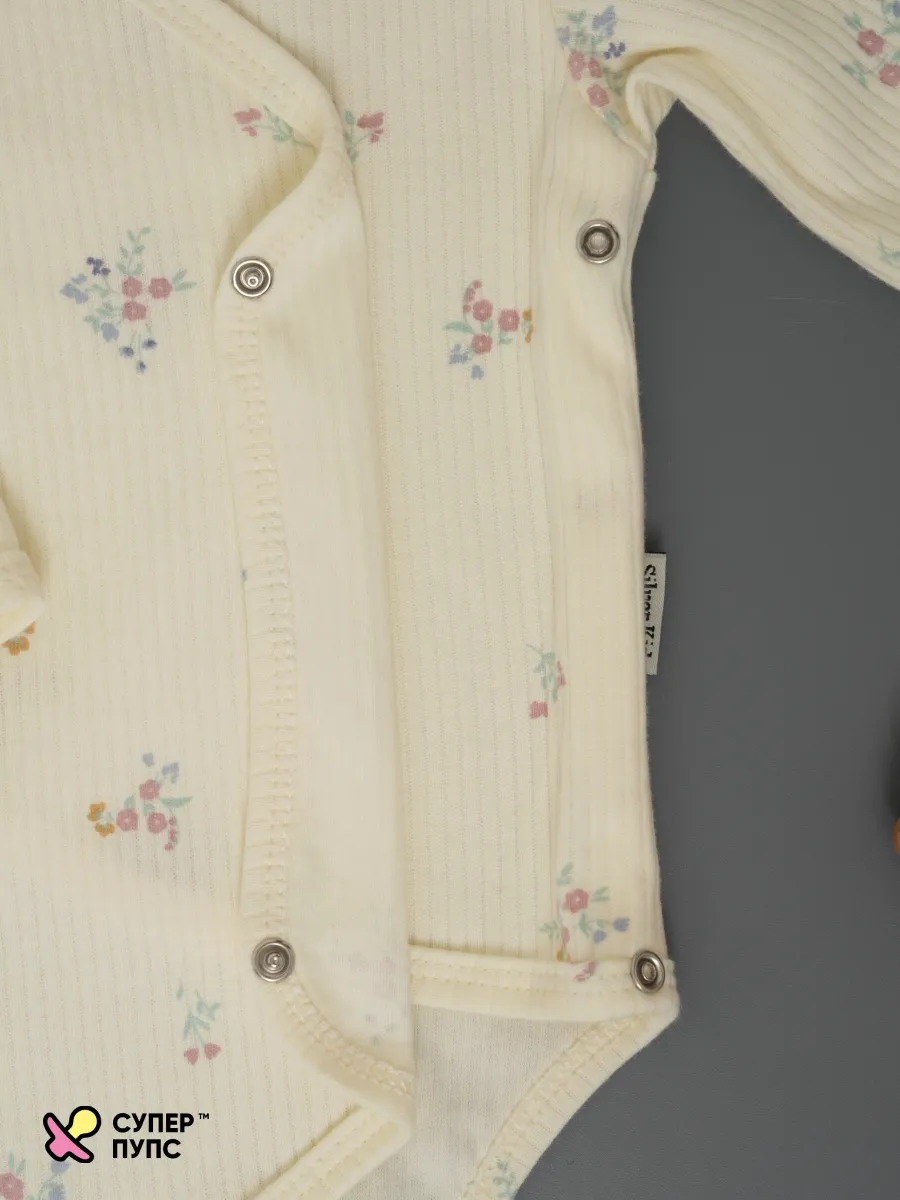 Боди 3 шт Супер Пупс нбр/3пр/бд/зап/зеленыецветочки - фото 11