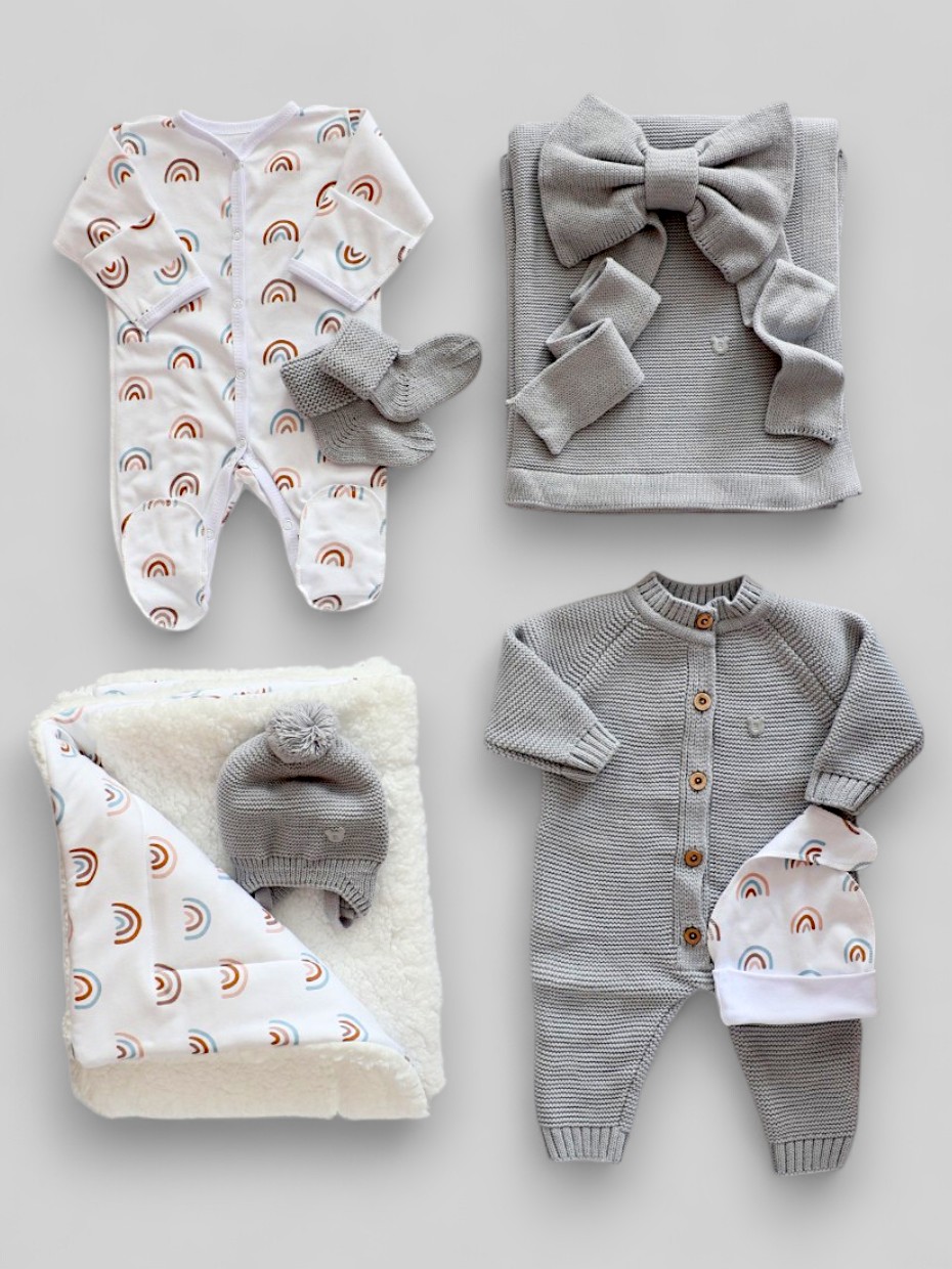 Комплект на выписку Bunnyphant 0363/серо-бежевый - фото 2