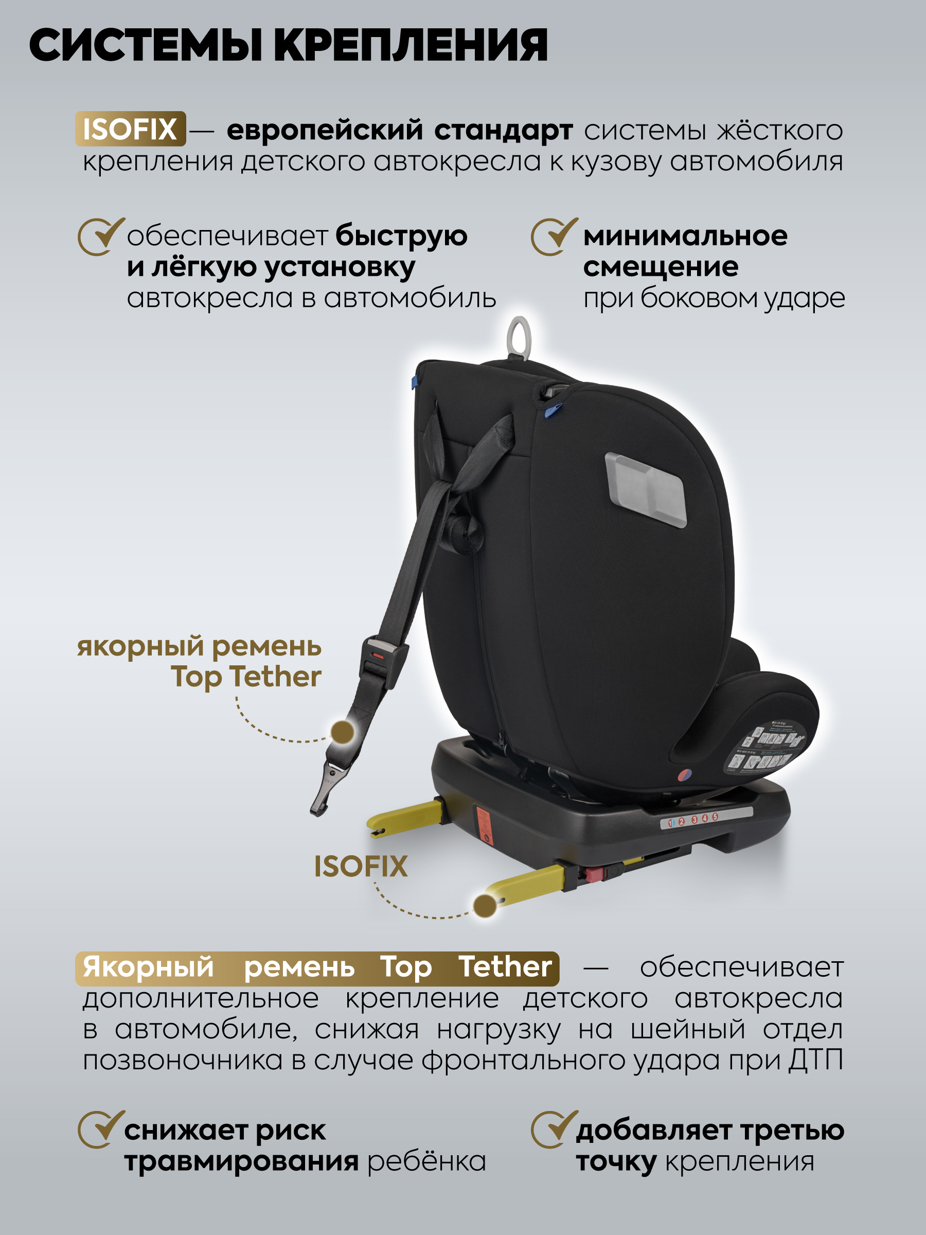 Автокресло Indigo Tourneo S Isofix 0+/1/2/3 (0-36 кг) черный - фото 5