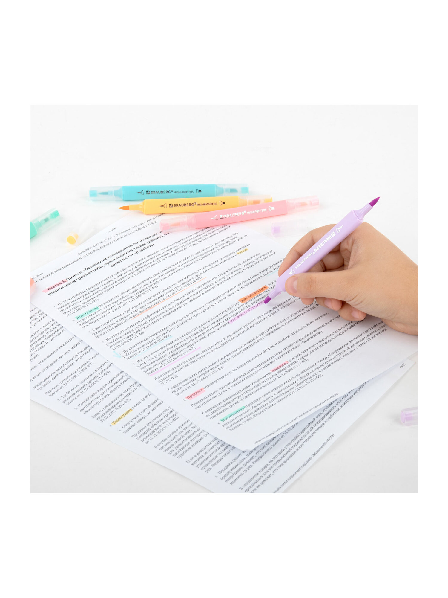 Текстовыделители Brauberg 6 шт. - фото 10
