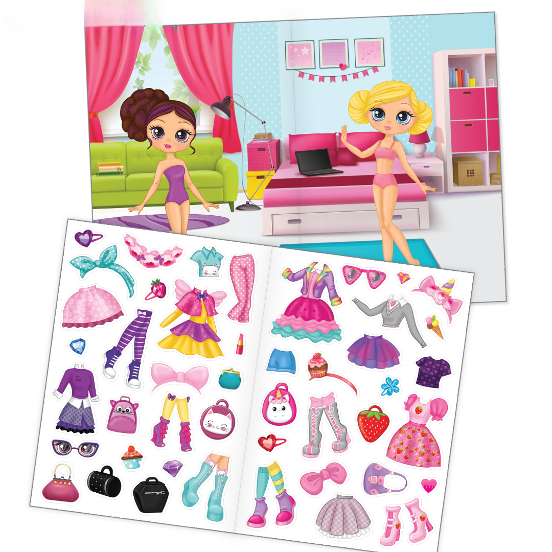 Книжное комплектное издание Буква-ленд с многоразовыми наклейками Для девочек А4 2 шт - фото 2