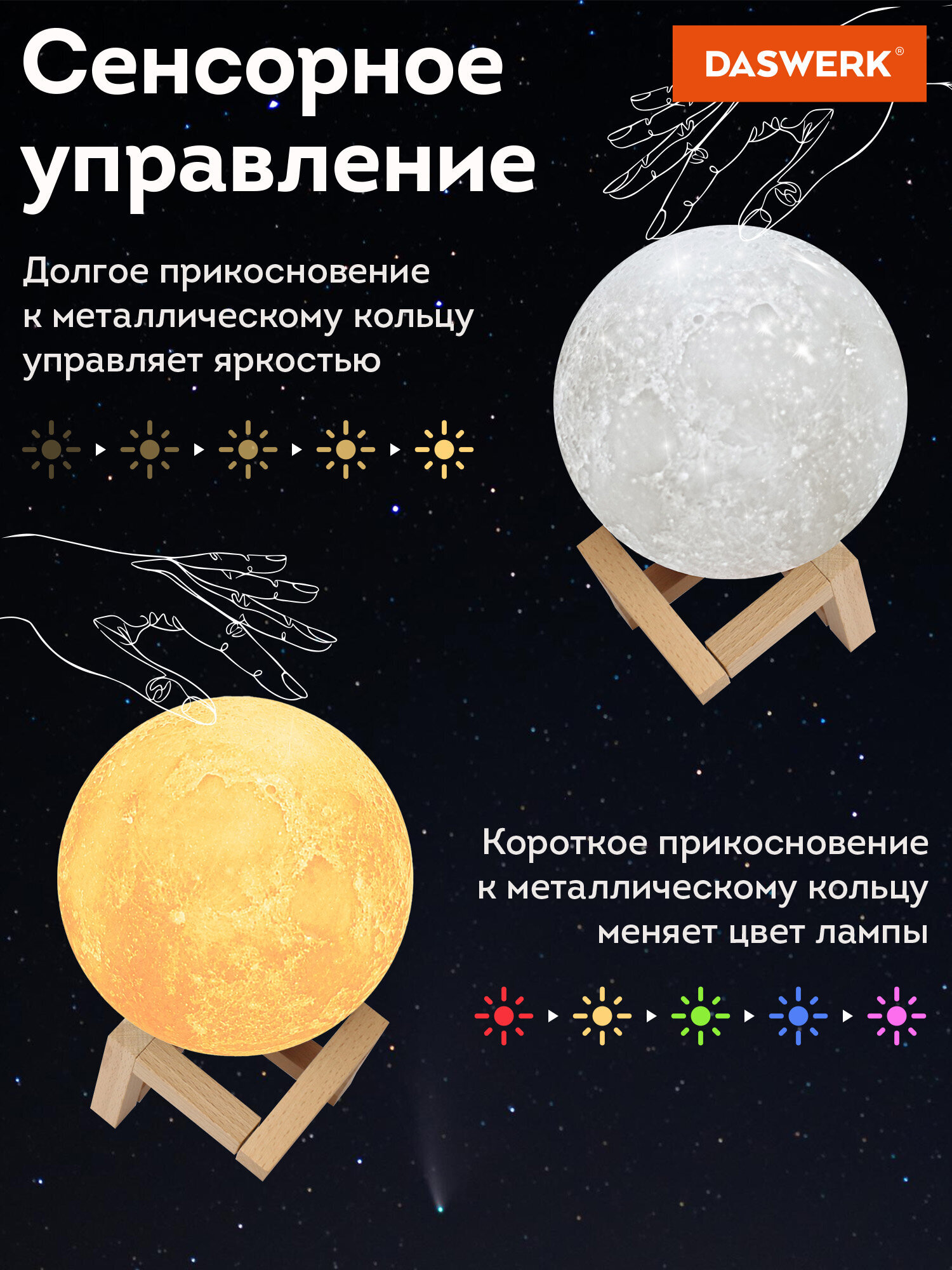 Игрушка ночник DASWERK Лунная ночь - фото 2