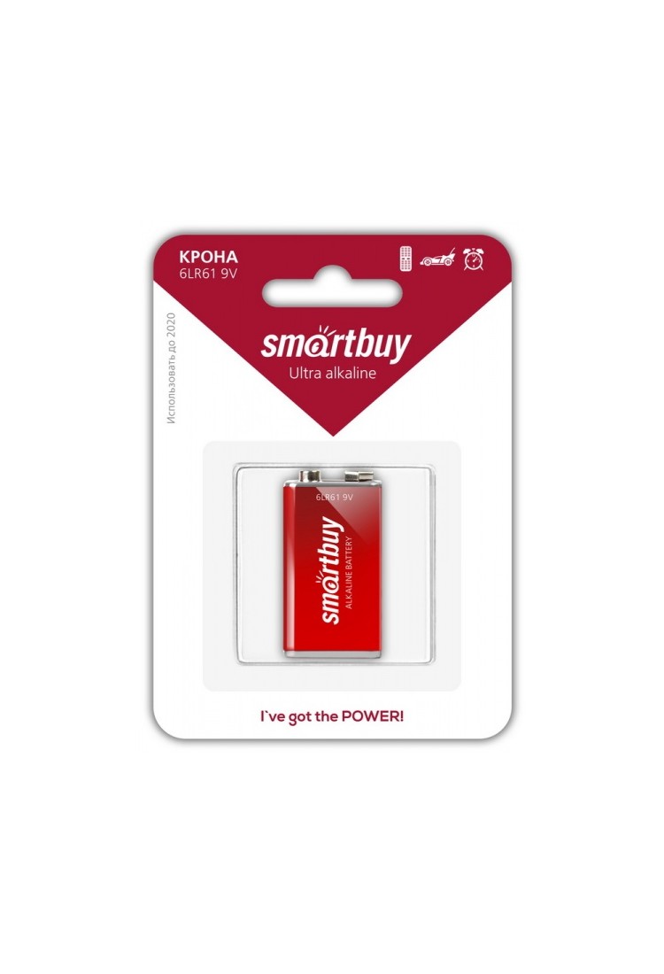 Элемент питания Smartbuy 6LR61 Крона 9V - 1 шт. - фото 1