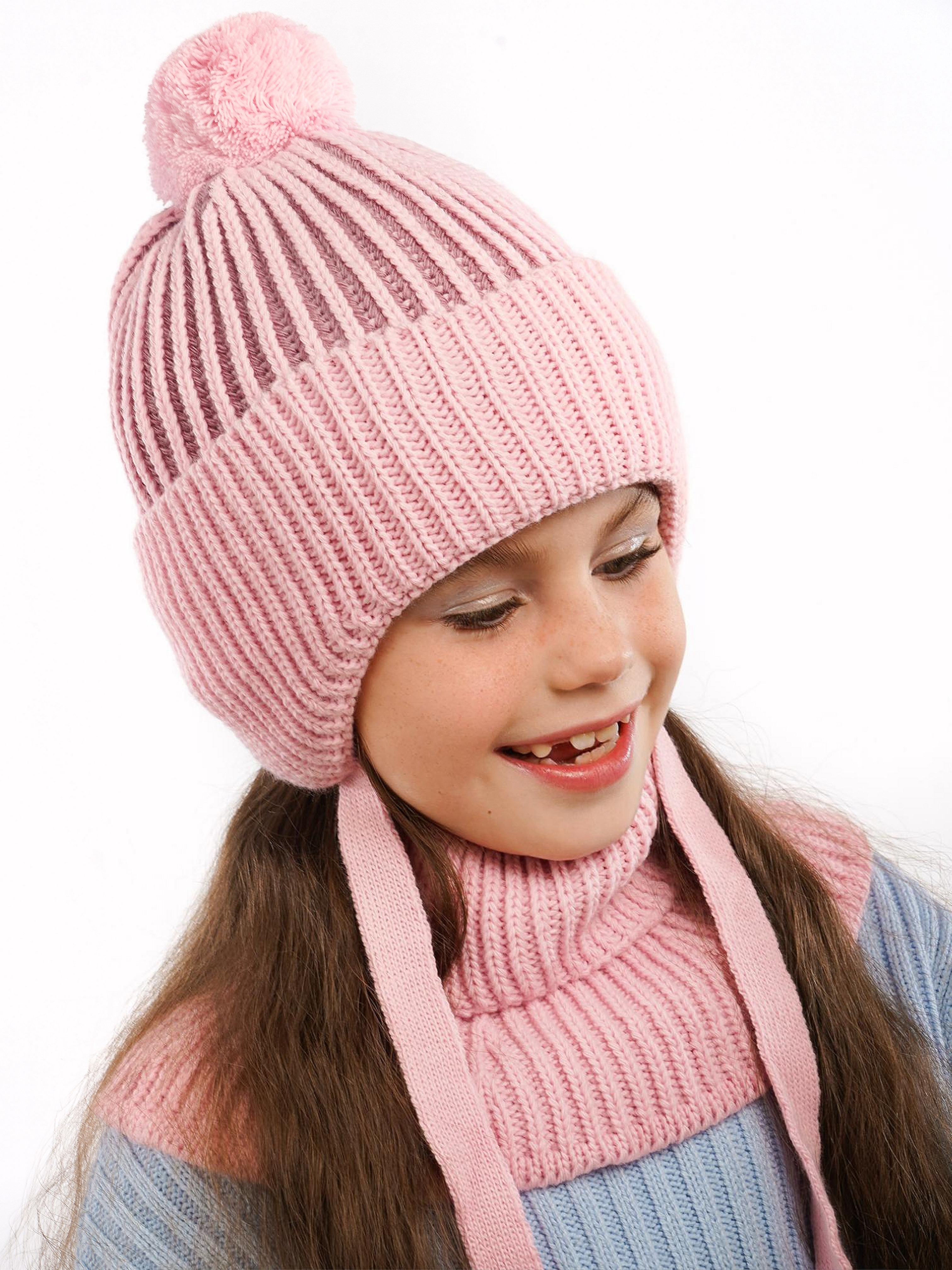 Шапка и снуд ПриКиндер U-W_233900 Цвет: Розовый - фото 13