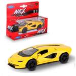 Автомобиль Welly Lamborghini Countach LPI 800-4 желтый 1:38