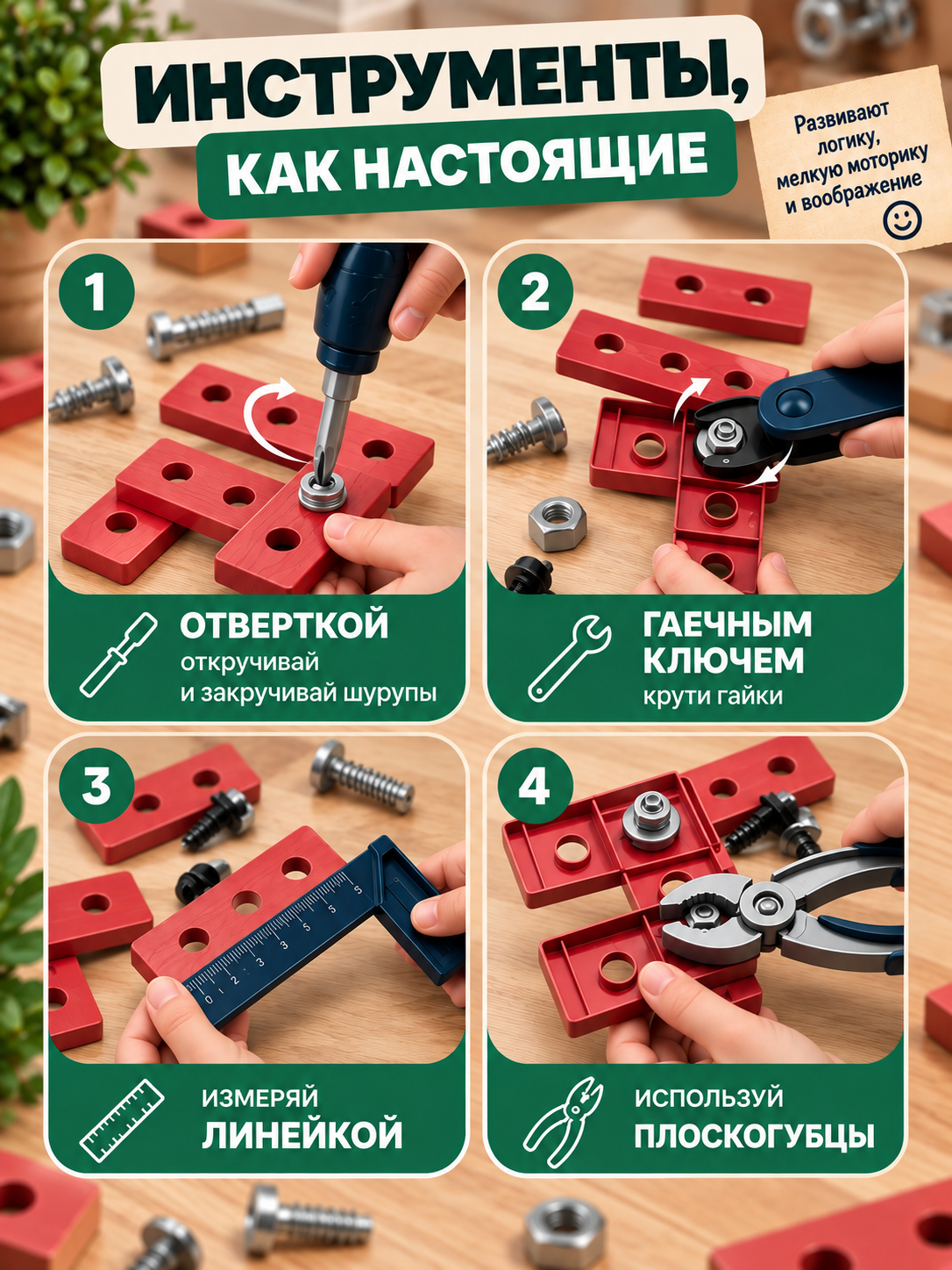 Игрушка TrendToys инструменты детские 52 предм. - фото 3