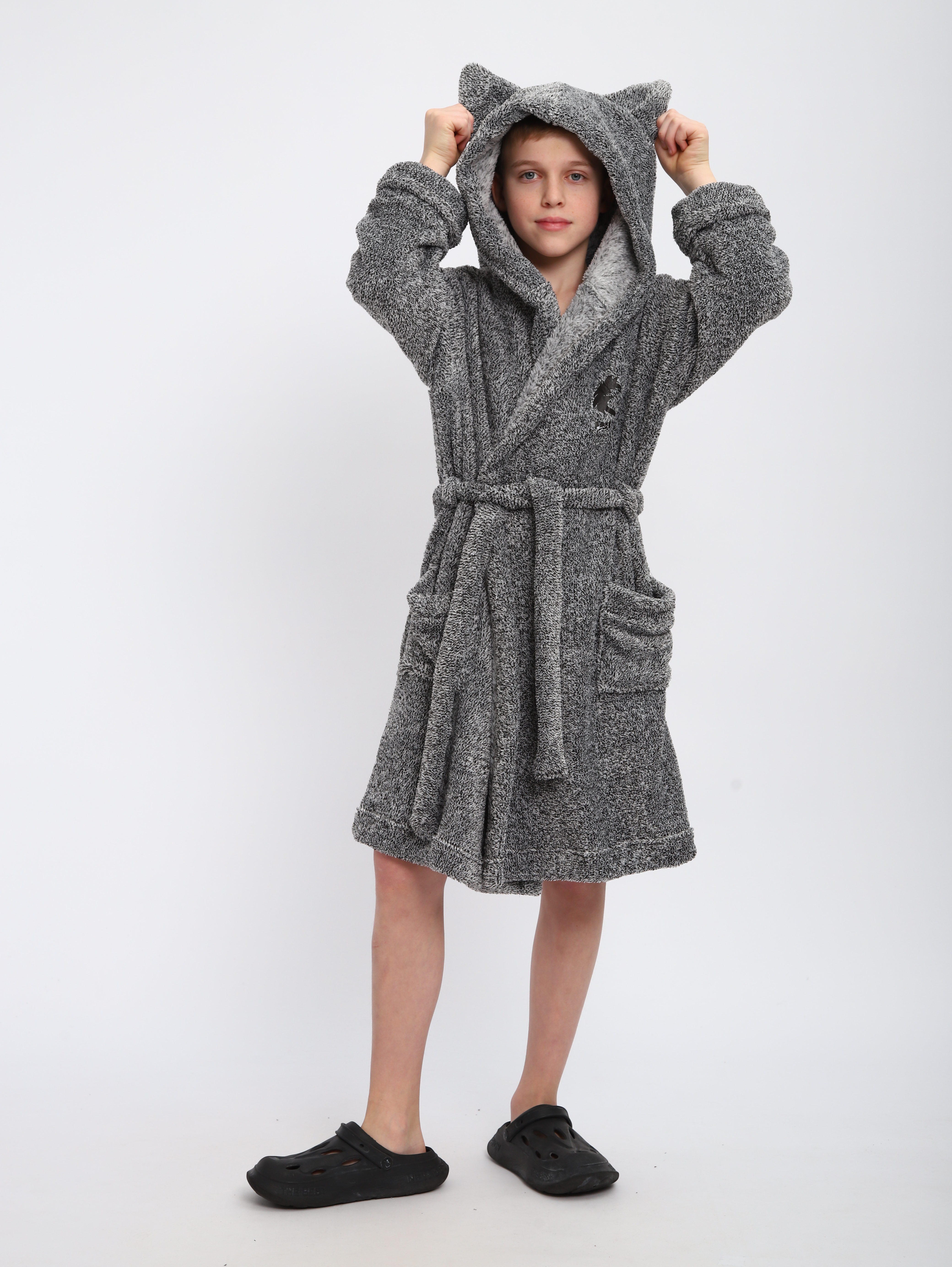 Халат ЛАДОШКИ Халат Отдых серый - фото 1