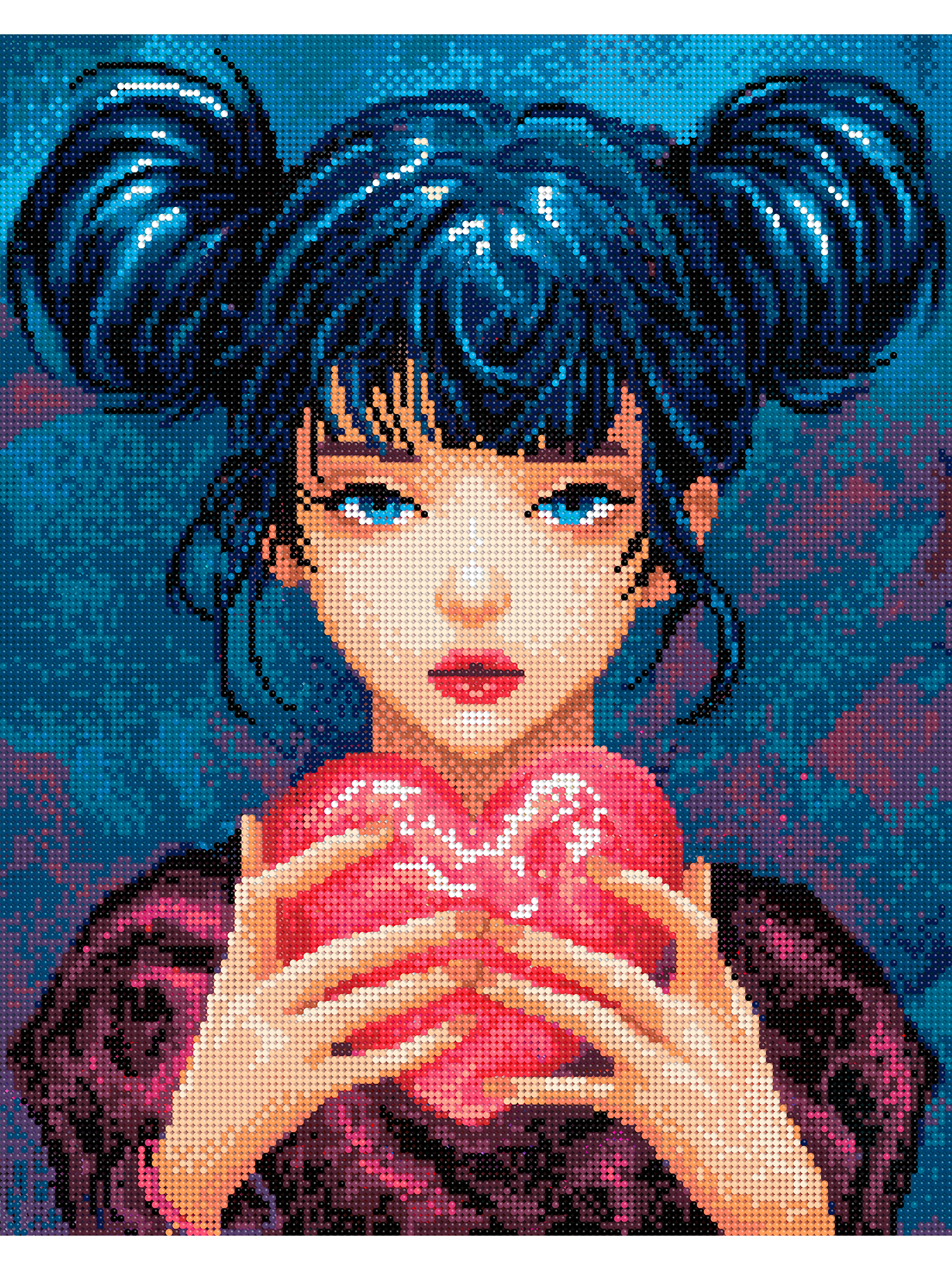 Алмазная мозаика Art on Canvas Девочка с сердцем в ассортименте - фото 2