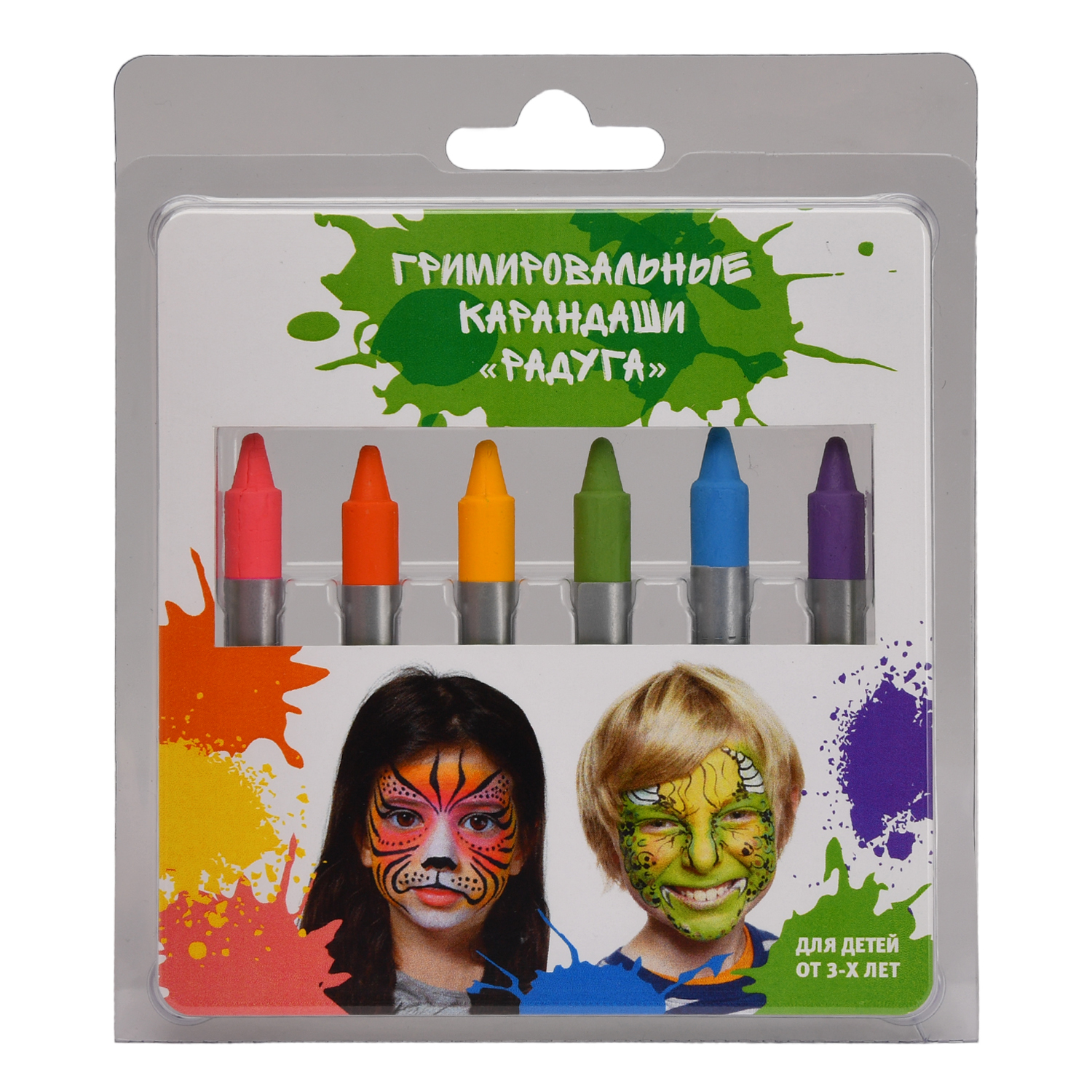Аквагрим Фабрика театральной косметики Радуга карандаши-мелки 6 цв. - фото 2