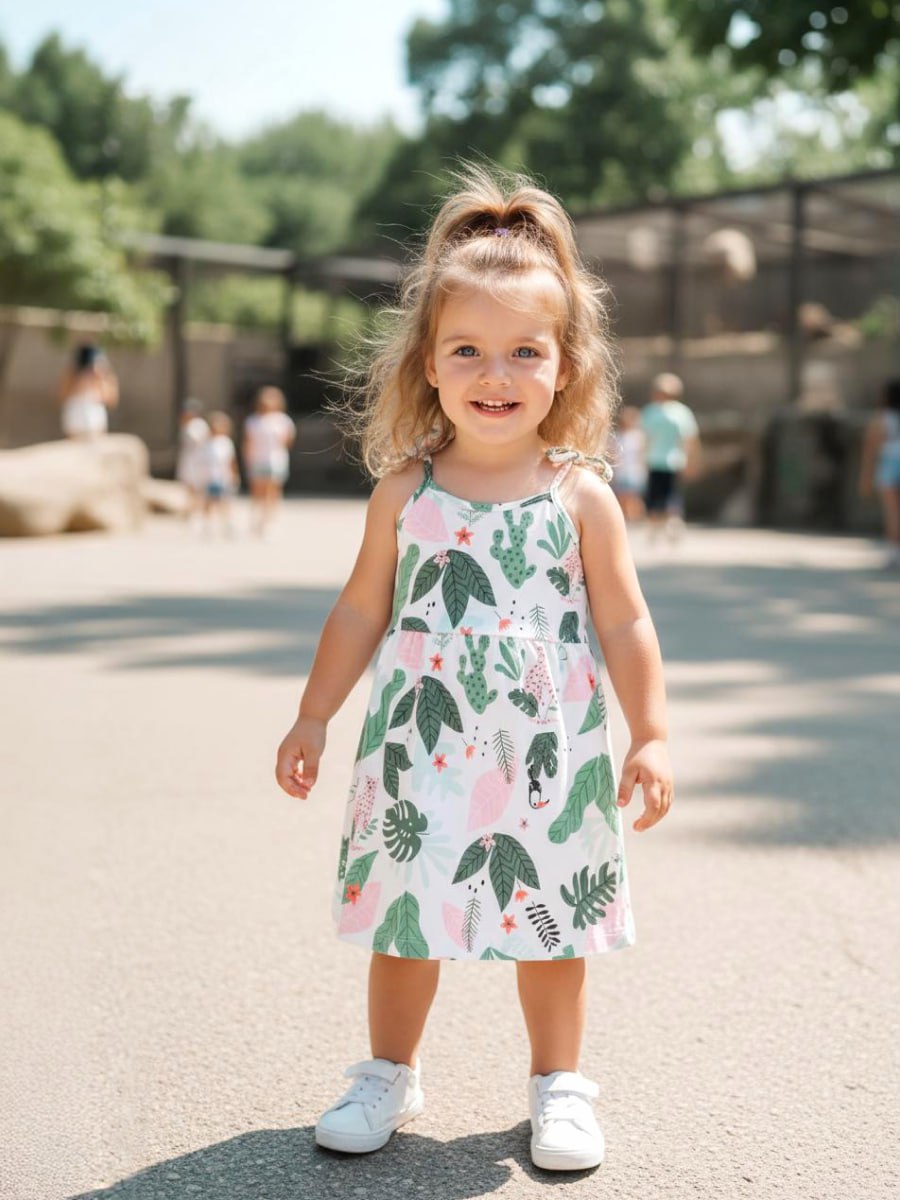 Сарафан VEDDI 534к-2024-белый/тропики - фото 7