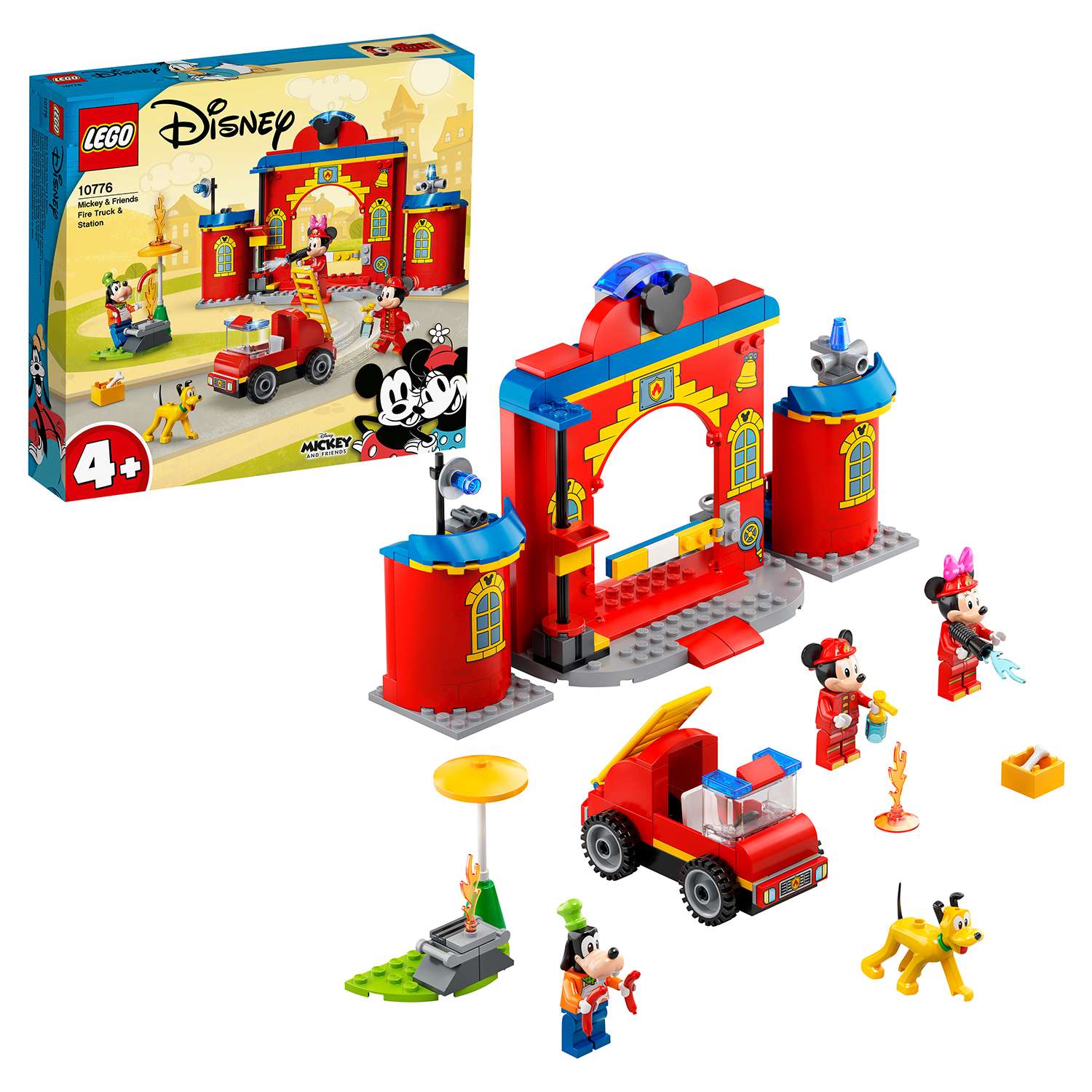 Конструктор LEGO Mickey and Friends Пожарная часть и машина Микки блочный - фото 1