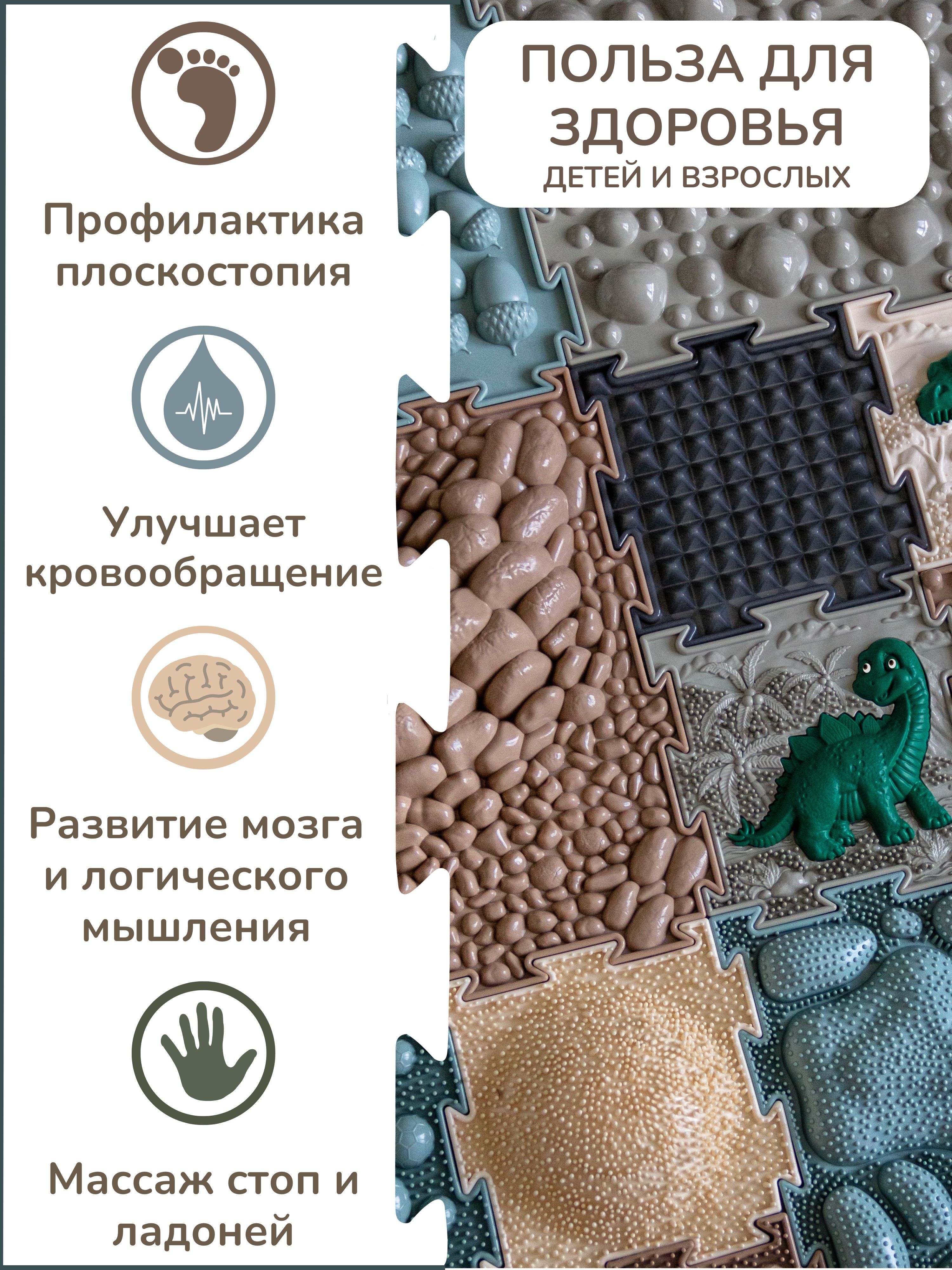 Коврик-пазл Ортодон массажный развивающий 26 x 220 см - фото 12