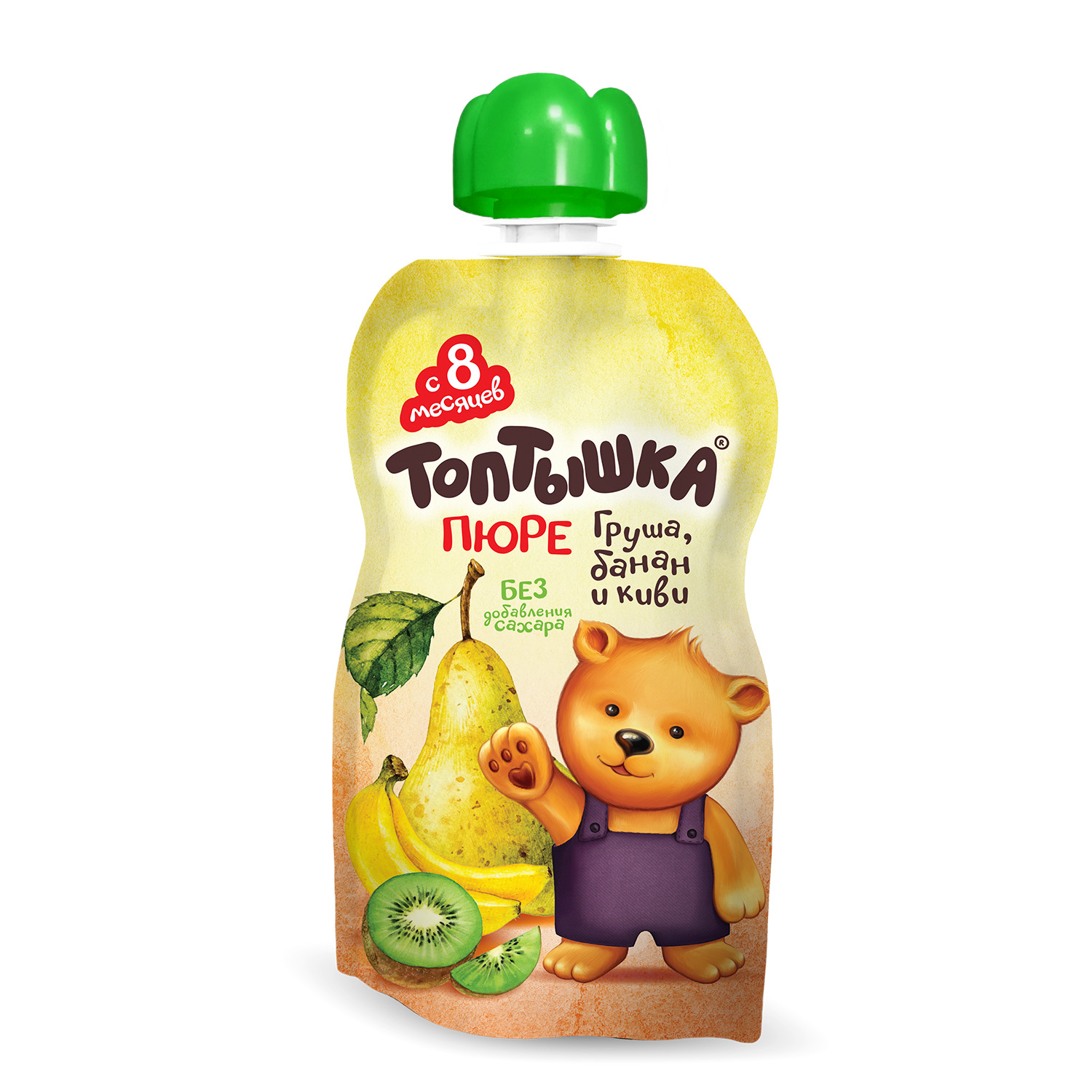 Пюре Топтышка Груша-банан-киви с 8 мес 90 г - фото 1