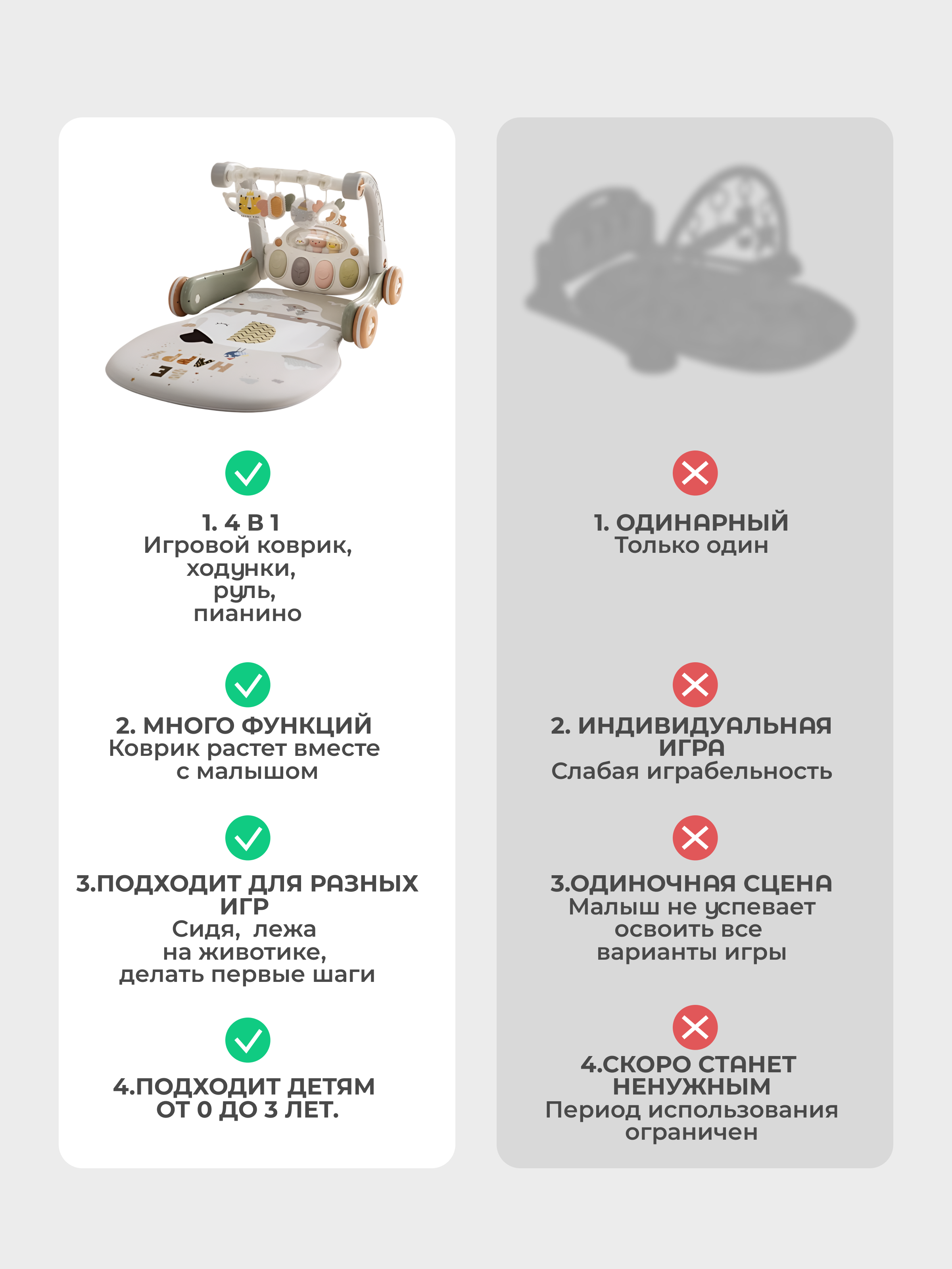 Коврик MyMoon с дугами, трансформер Коврик - фото 3