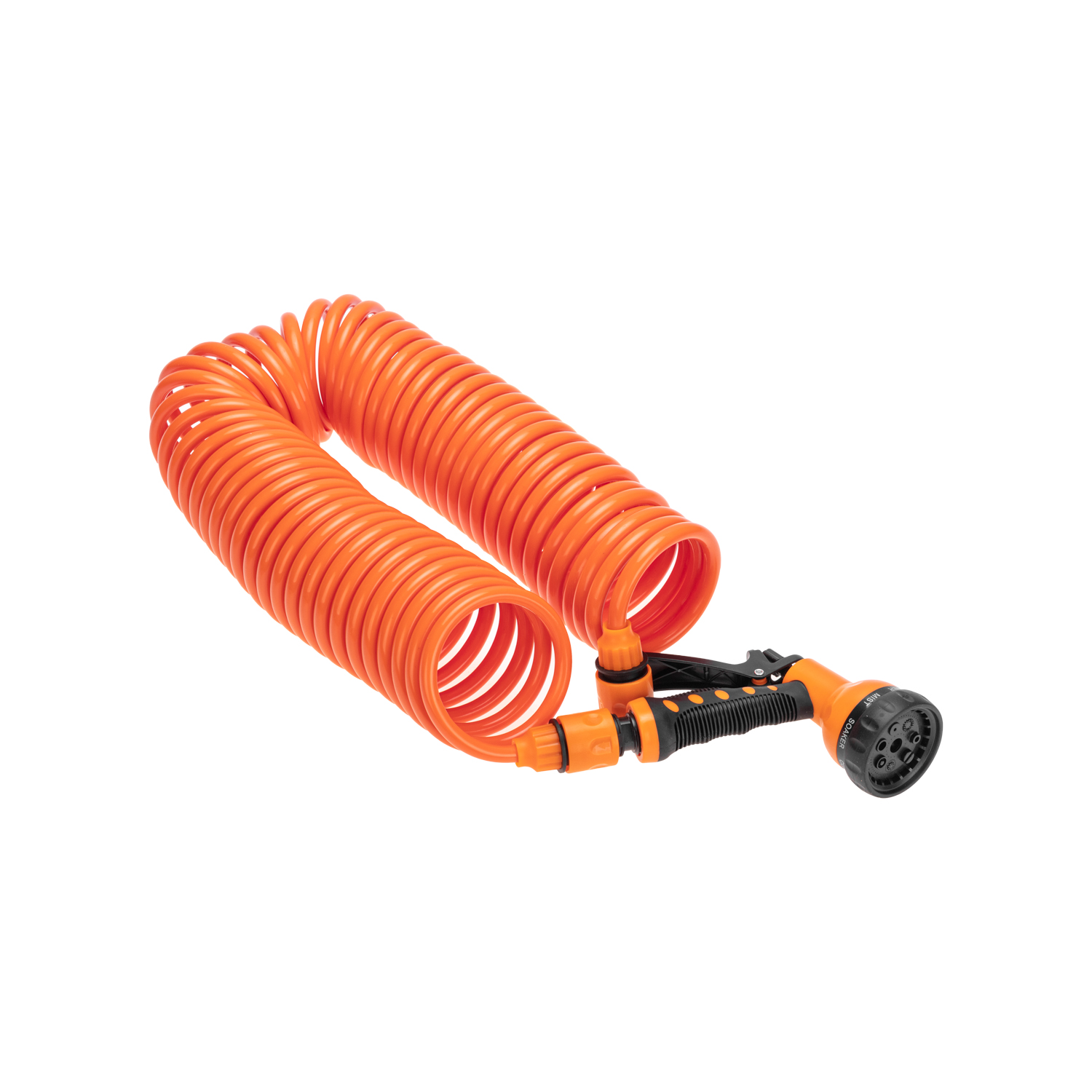 Шланг спиральный, 15м х 8мм, пистолет-распылитель, 2 коннектора, адаптер - фото 14