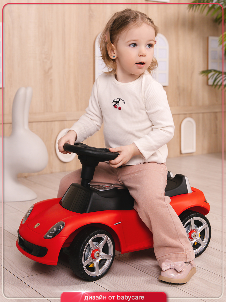 Каталка BabyCare Порш красный - фото 13