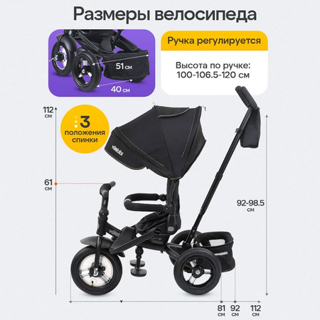 Трехколесный велосипед Velobibi 10 дюймов