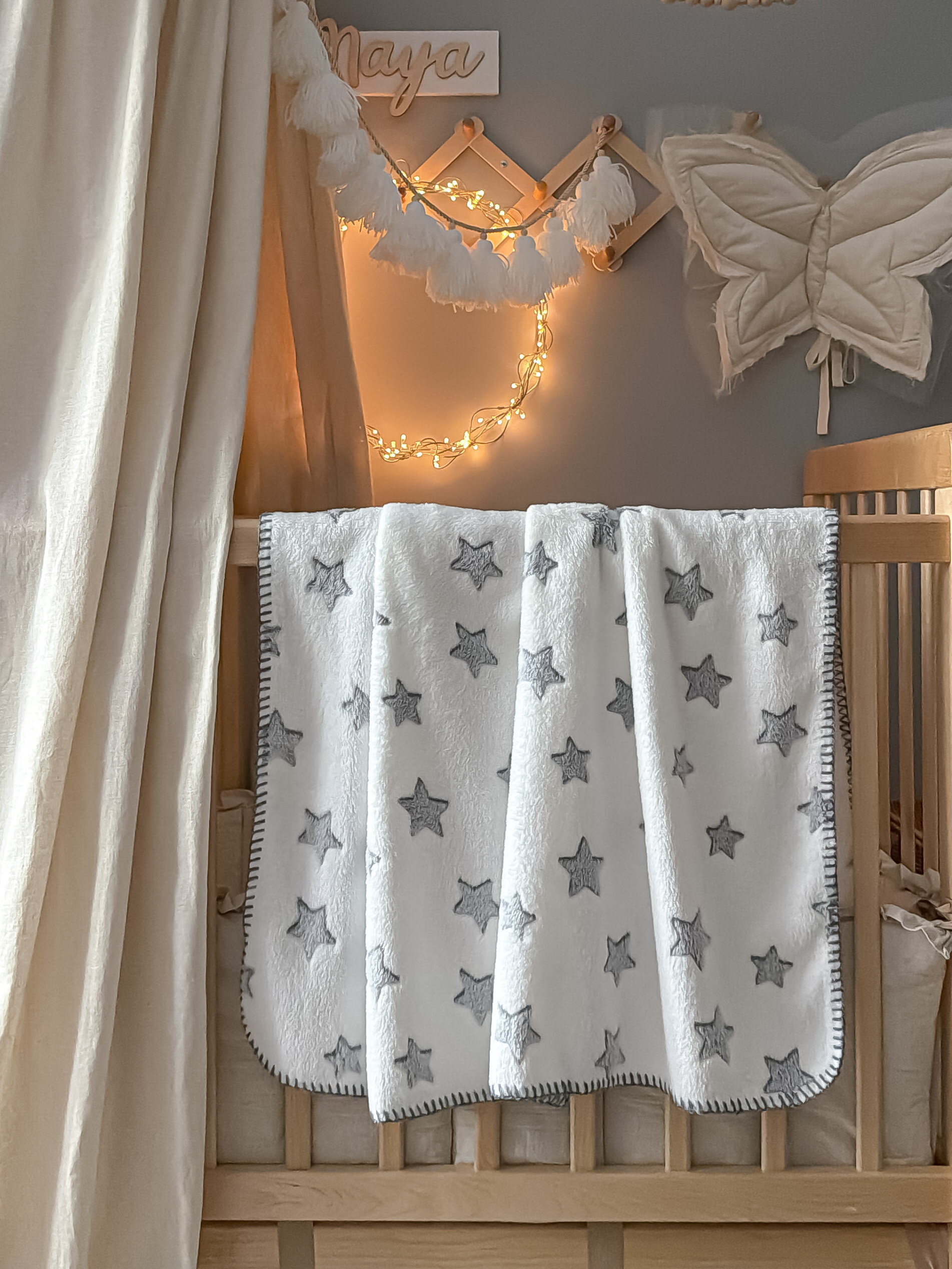 Плед ОТК 100 x 75 см велсофт - фото 1