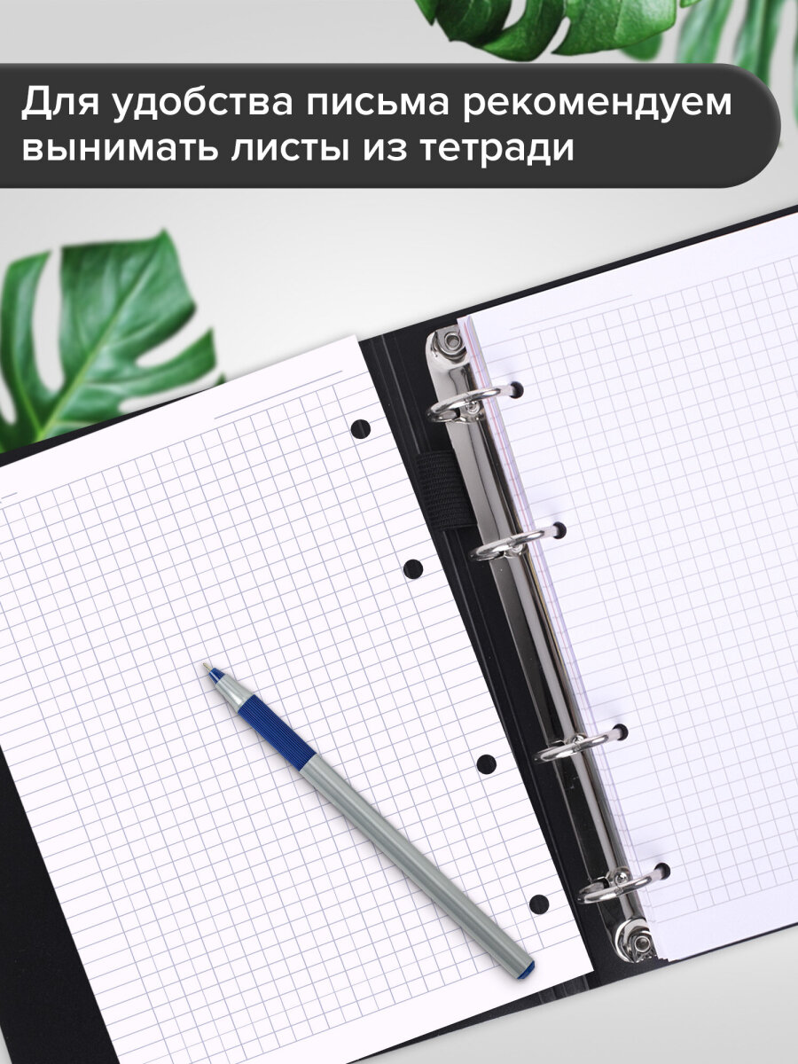 Тетрадь со сменным блоком Brauberg клетка 120 лист. - фото 3